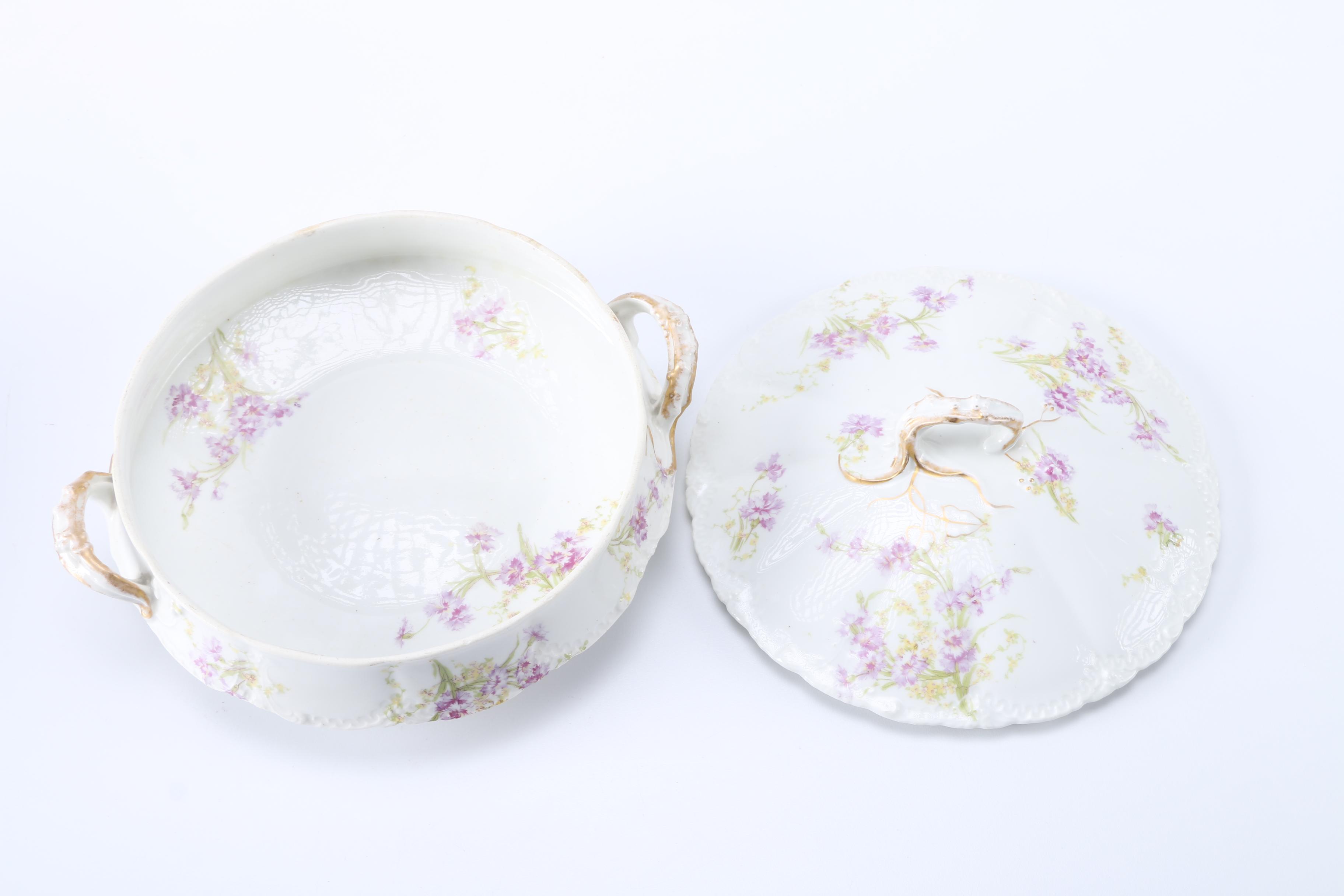 Theodore Haviland Limoges, Johann Haviland Bavaria Porcelain Covered Dishes