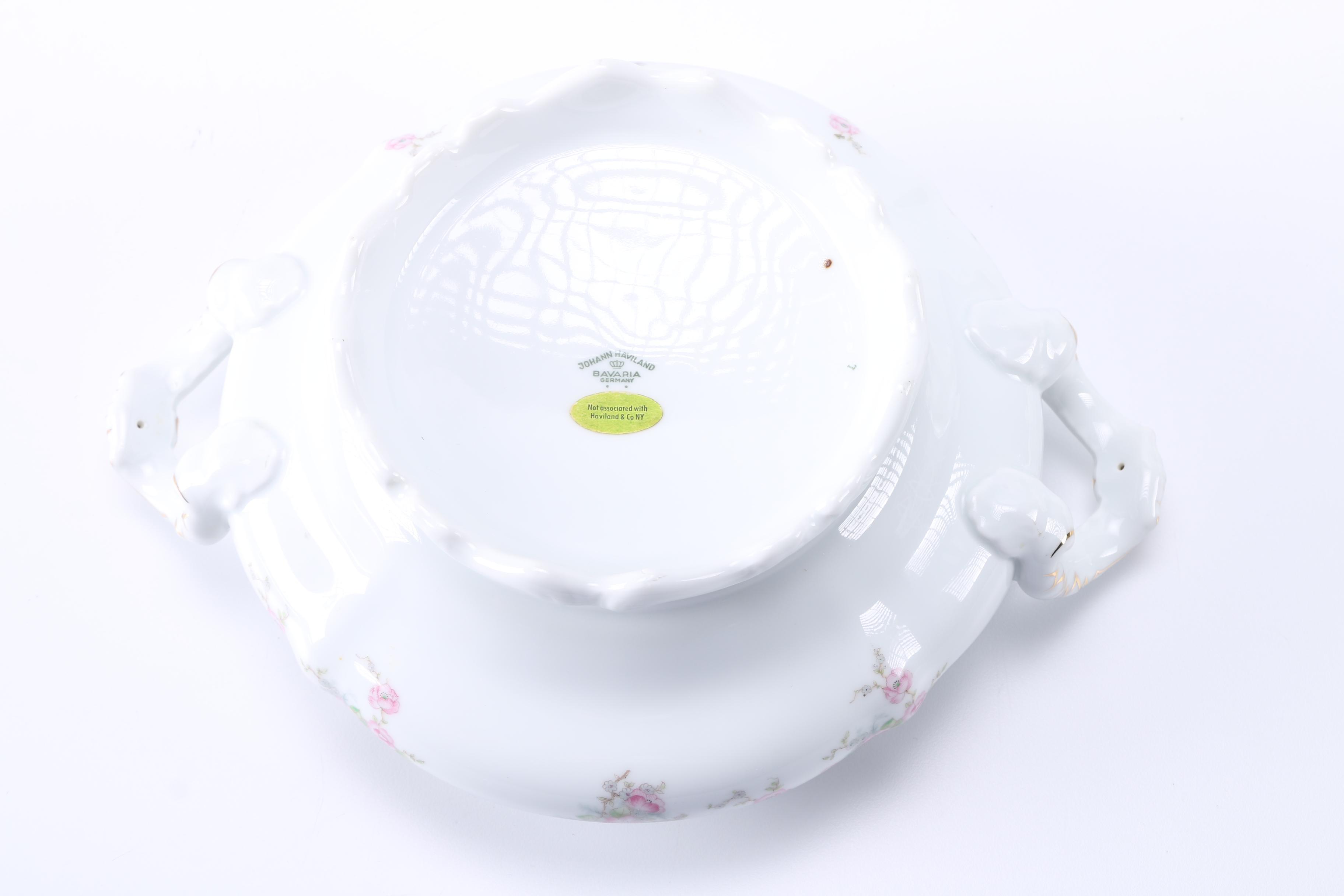 Theodore Haviland Limoges, Johann Haviland Bavaria Porcelain Covered Dishes