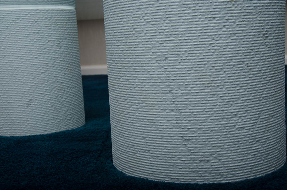 1980s Modern Glass Top Coffee Table With Stone Supports