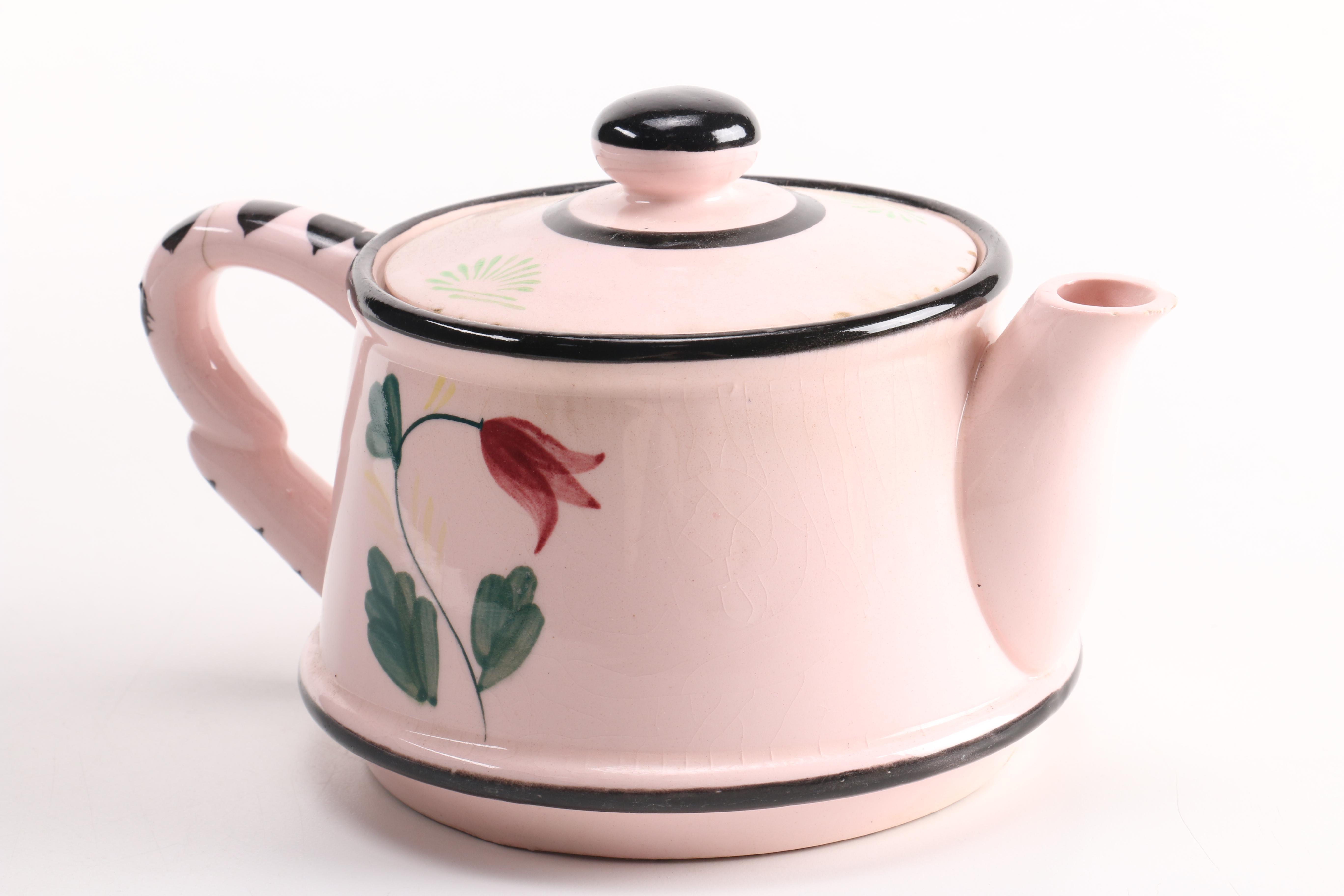 Vintage Ceramic Serviceware With Floral Motifs