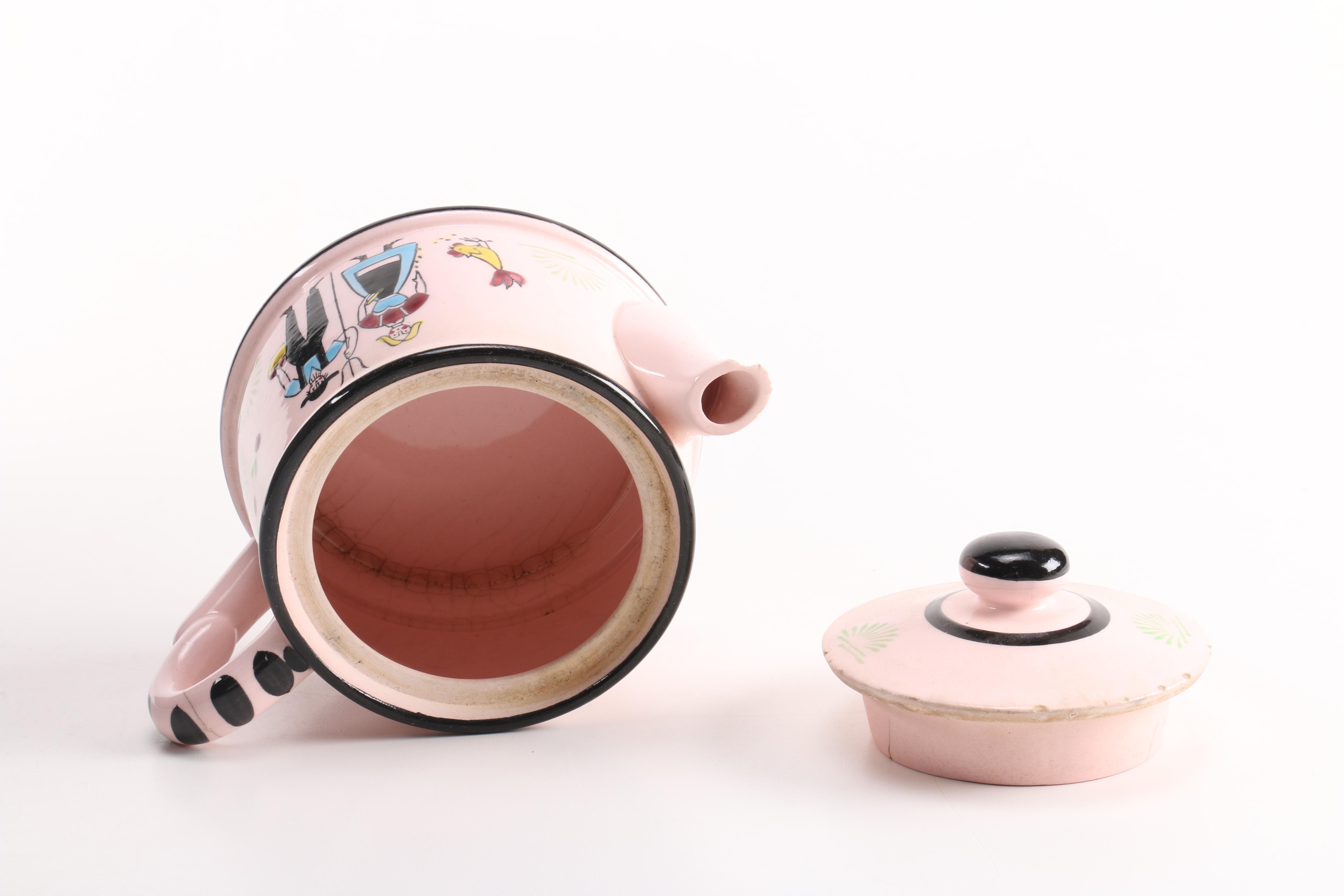 Vintage Ceramic Serviceware With Floral Motifs
