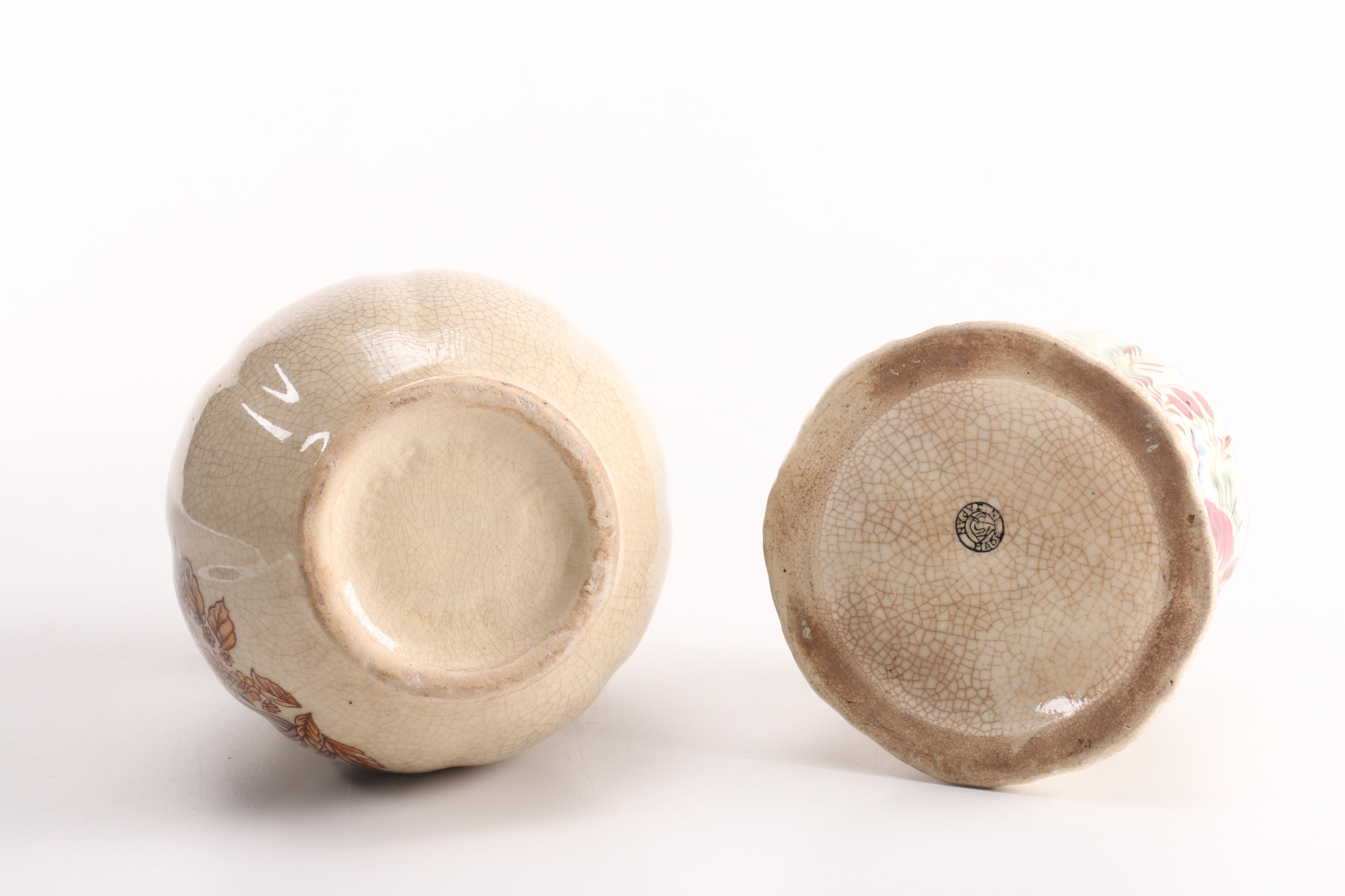 Vintage Ceramic Serviceware With Floral Motifs