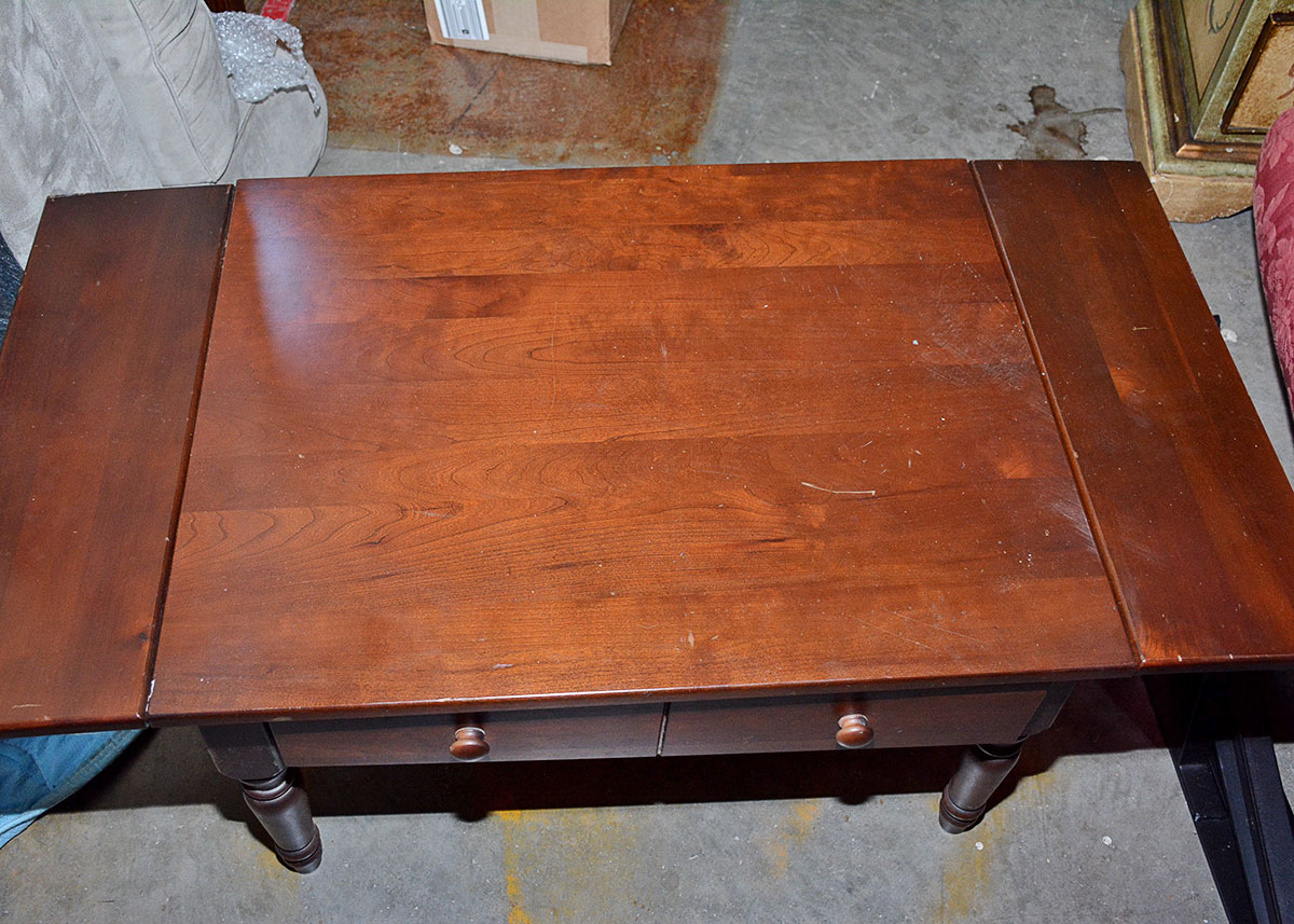 Vintage Cherry Drop-Leaf Coffee Table