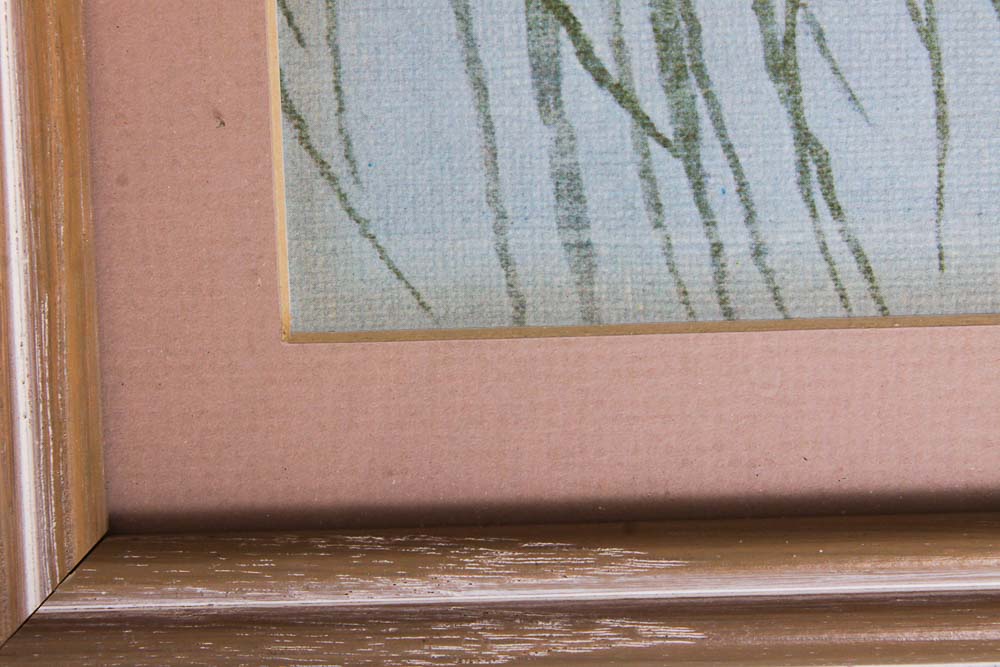 Robert Kusserow Offset Lithograph of Ducks