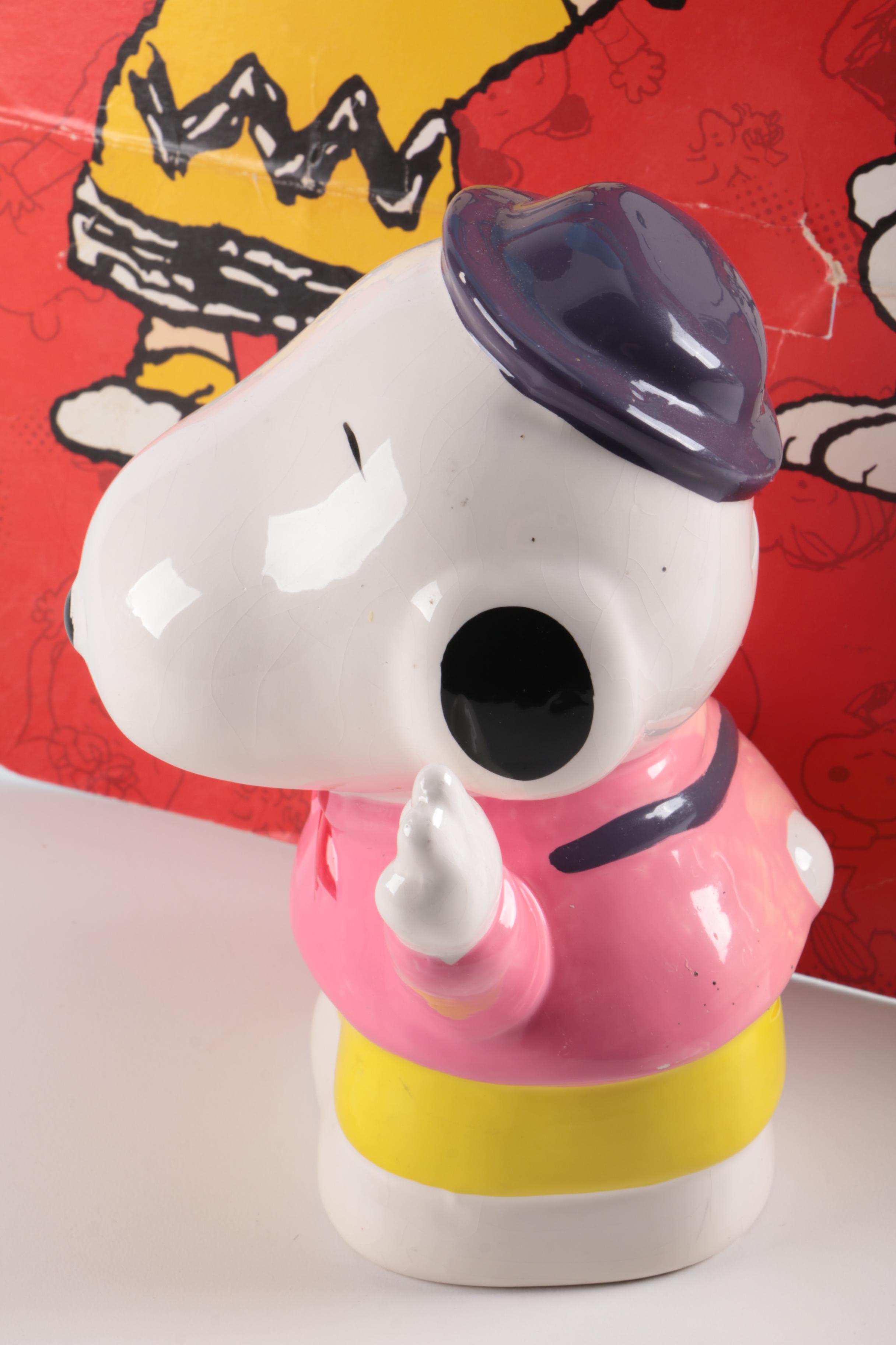 "Peanuts" Merchandise Including 1960s Anchor Hocking Carafes