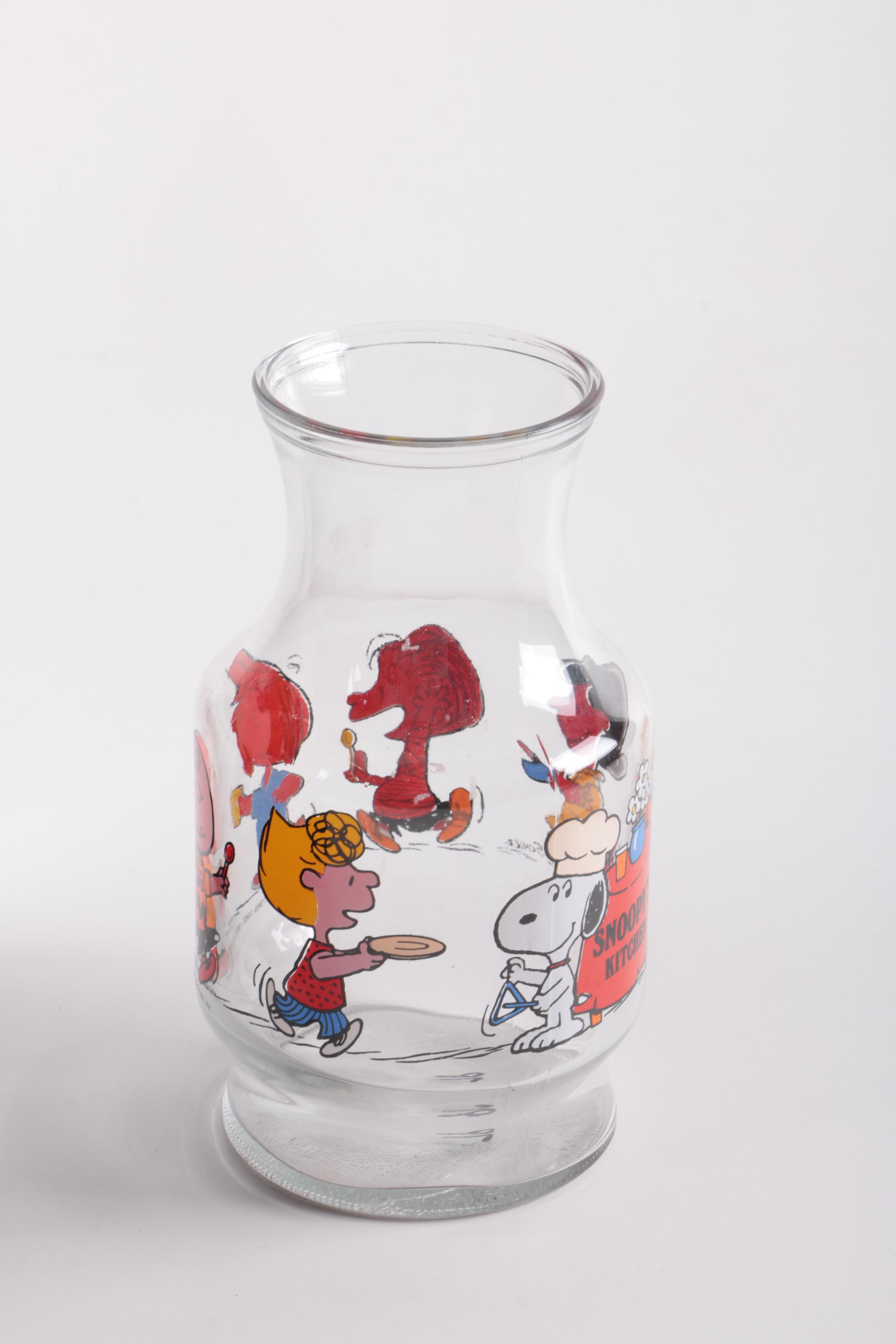 "Peanuts" Merchandise Including 1960s Anchor Hocking Carafes
