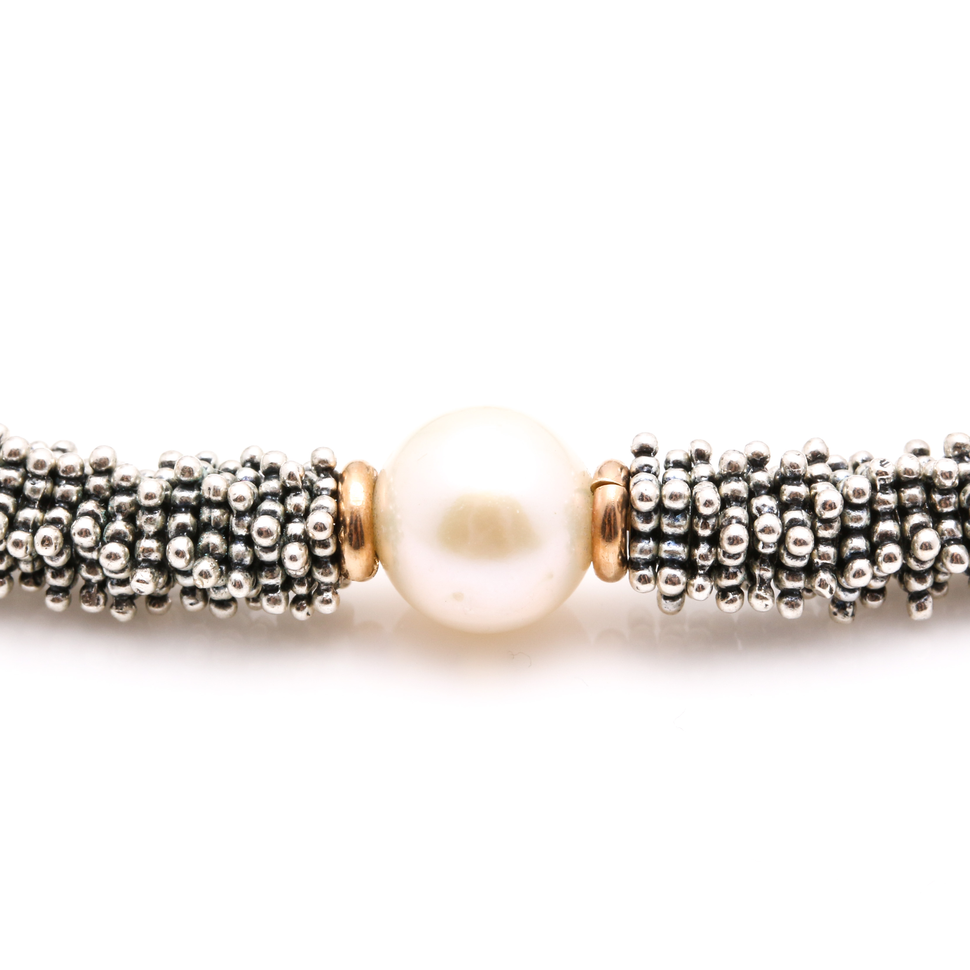 Michael Dawkins Sterling Silver Bracelet With Cultured Pearl