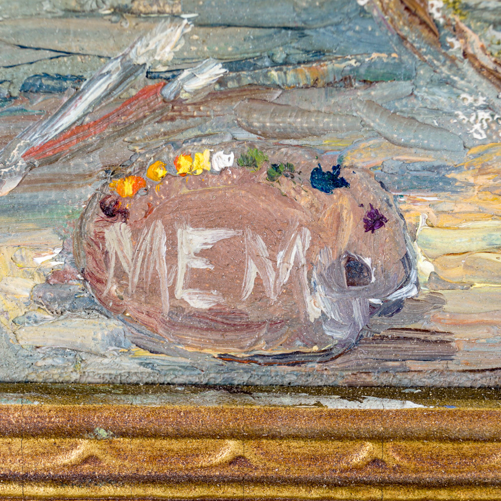 Signed Student Oil Painting "Cora Bliss Taylor's Studio"