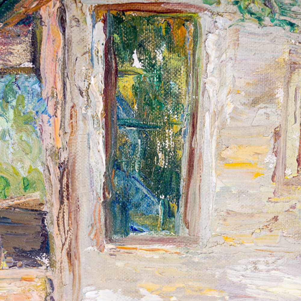 Signed Student Oil Painting "Cora Bliss Taylor's Studio"