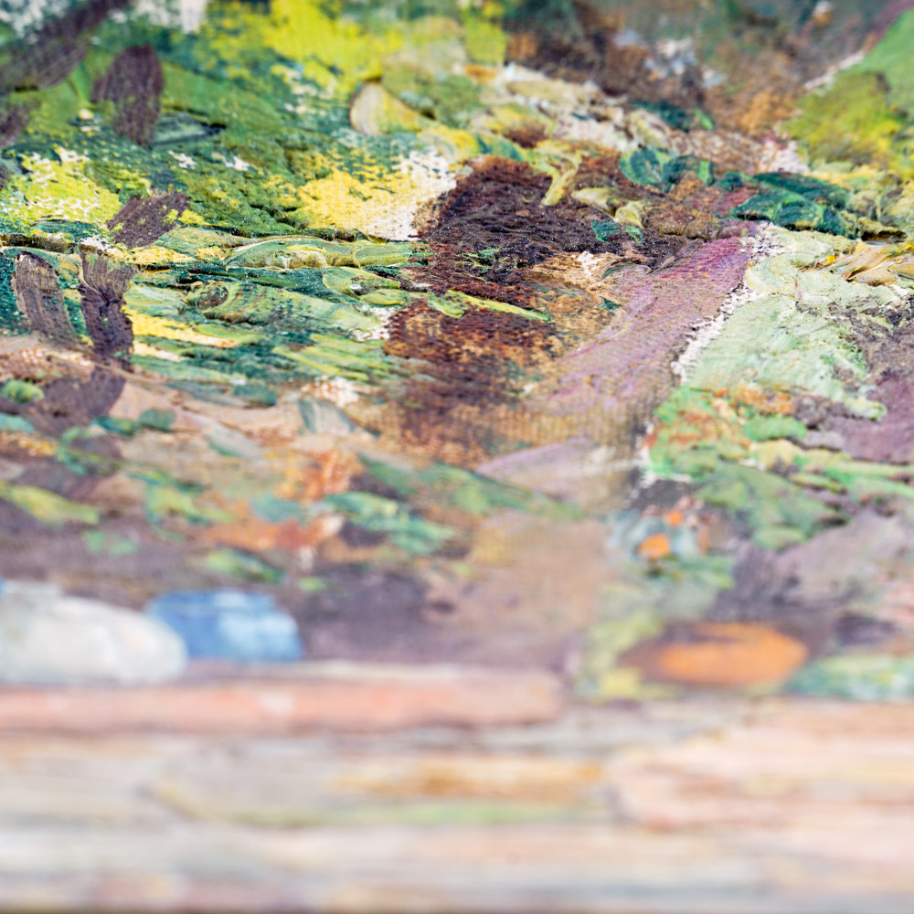 Signed Student Oil Painting "Cora Bliss Taylor's Studio"