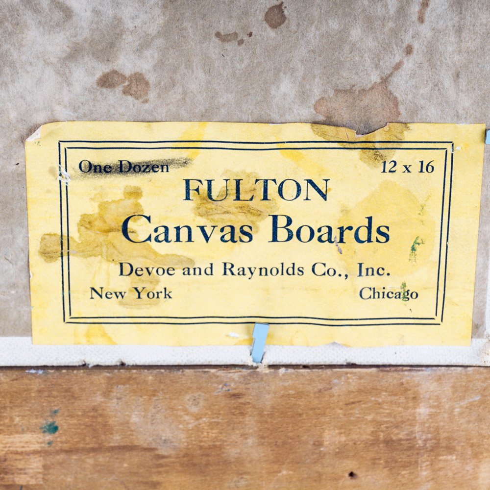 Signed Student Oil Painting "Cora Bliss Taylor's Studio"