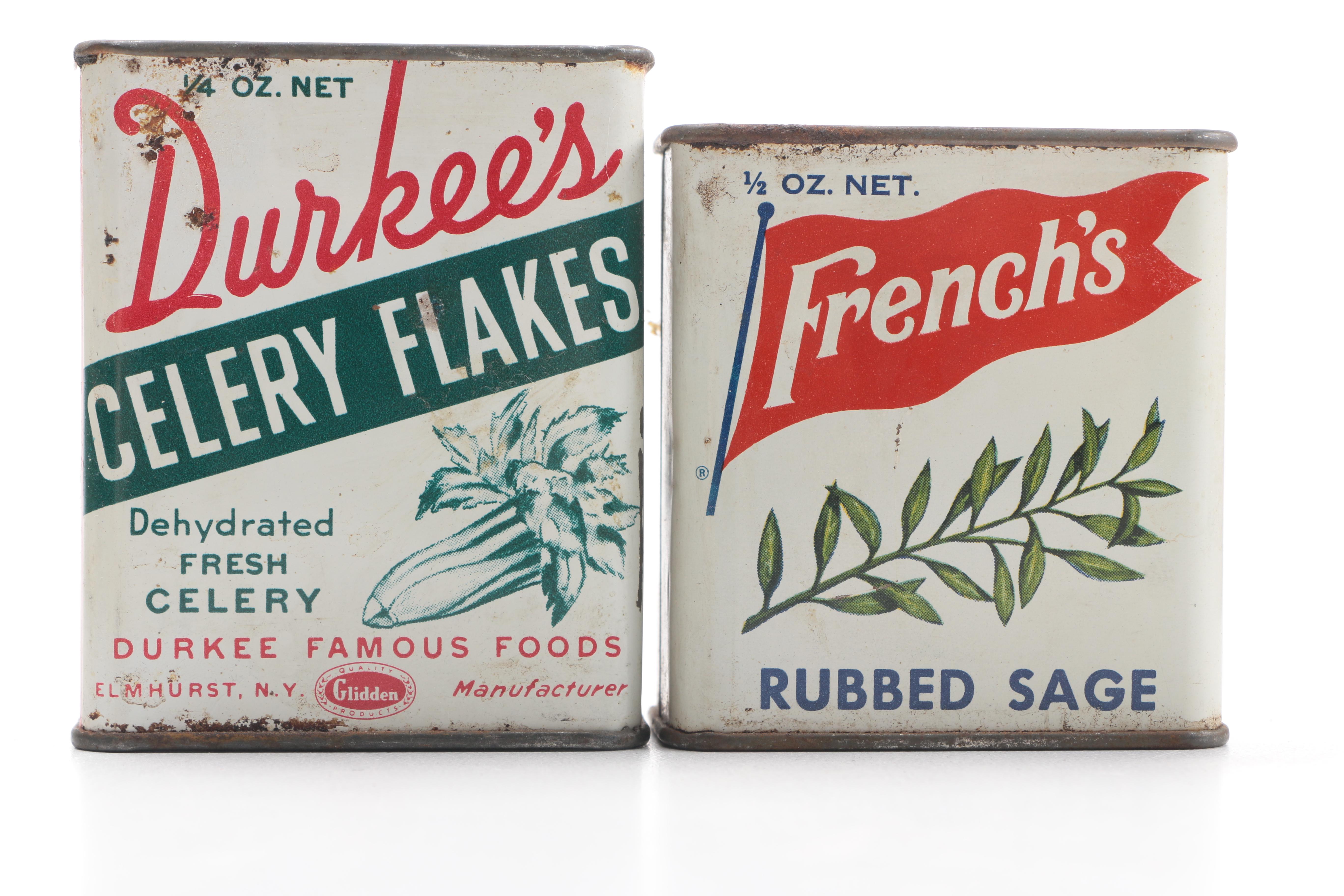 Vintage Cans and Containers for Spices and Dry Goods