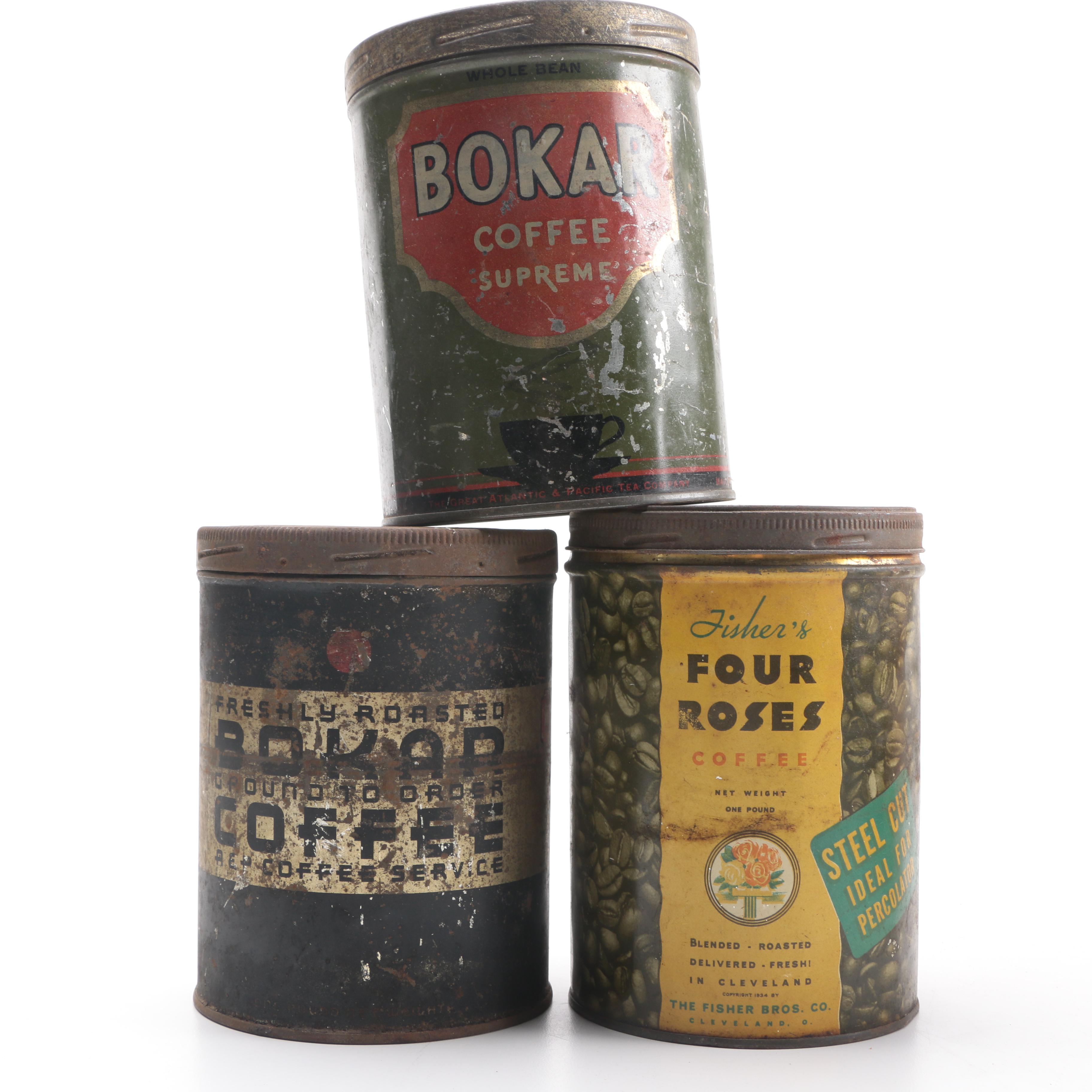 Vintage Cans and Containers for Spices and Dry Goods