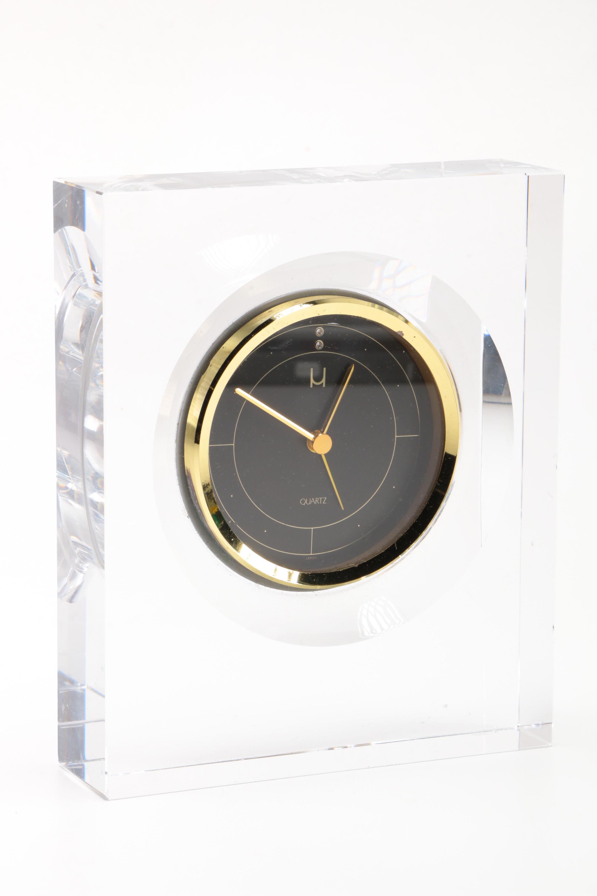 Hoya Crystal Mantel Clock