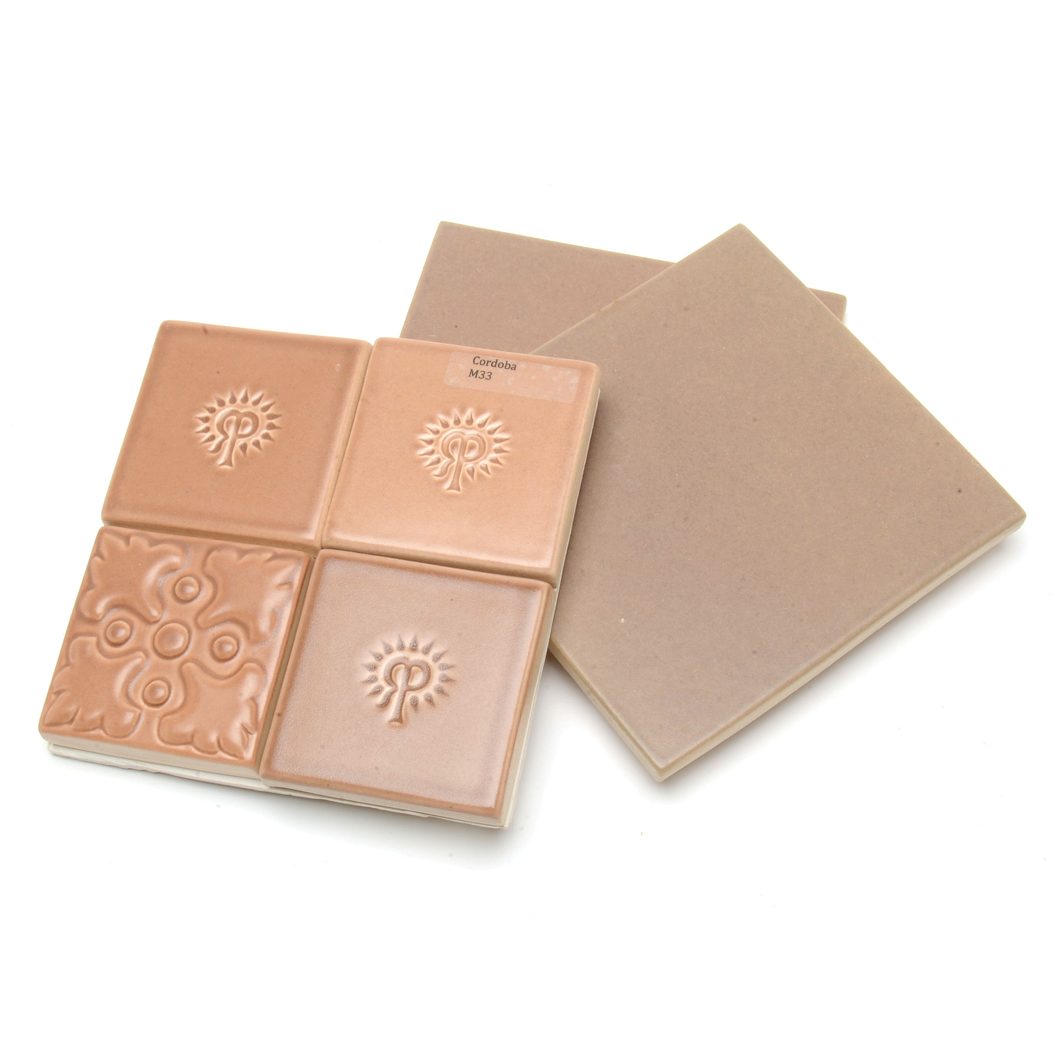 Group of Rookwood Pottery Faience Tile in Natural Shades of Tan