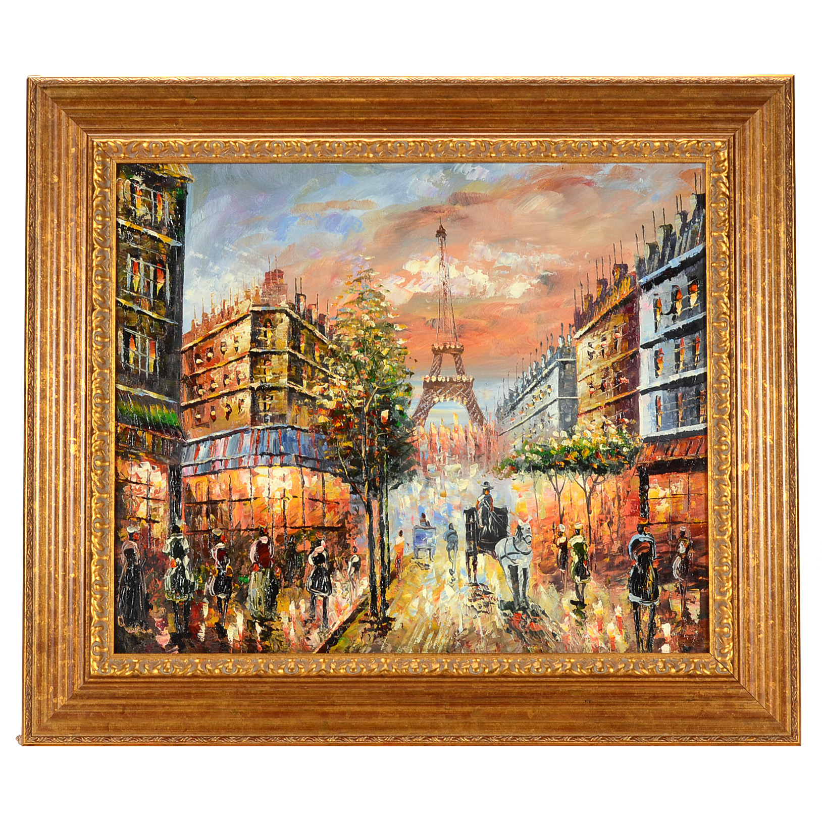 Parisian Oil on Canvas