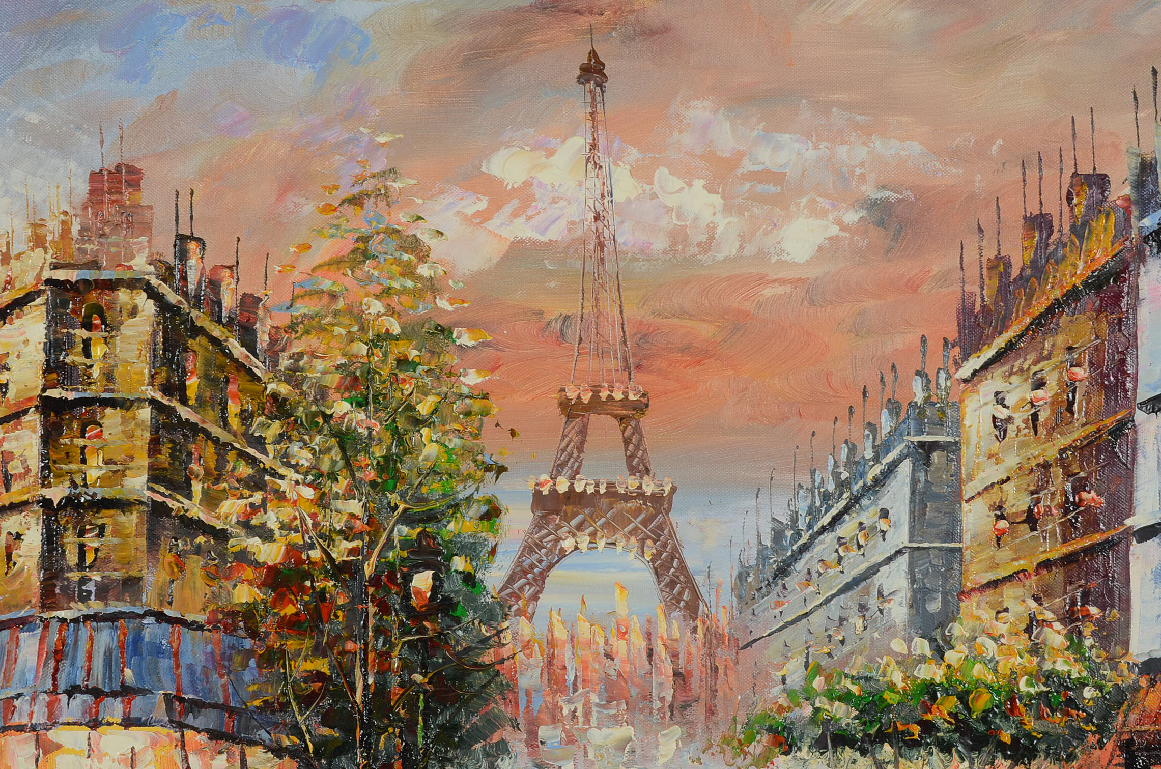 Parisian Oil on Canvas