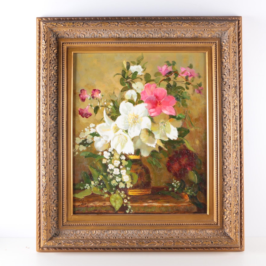 Thomas Oil Painting on Canvas Floral Still Life