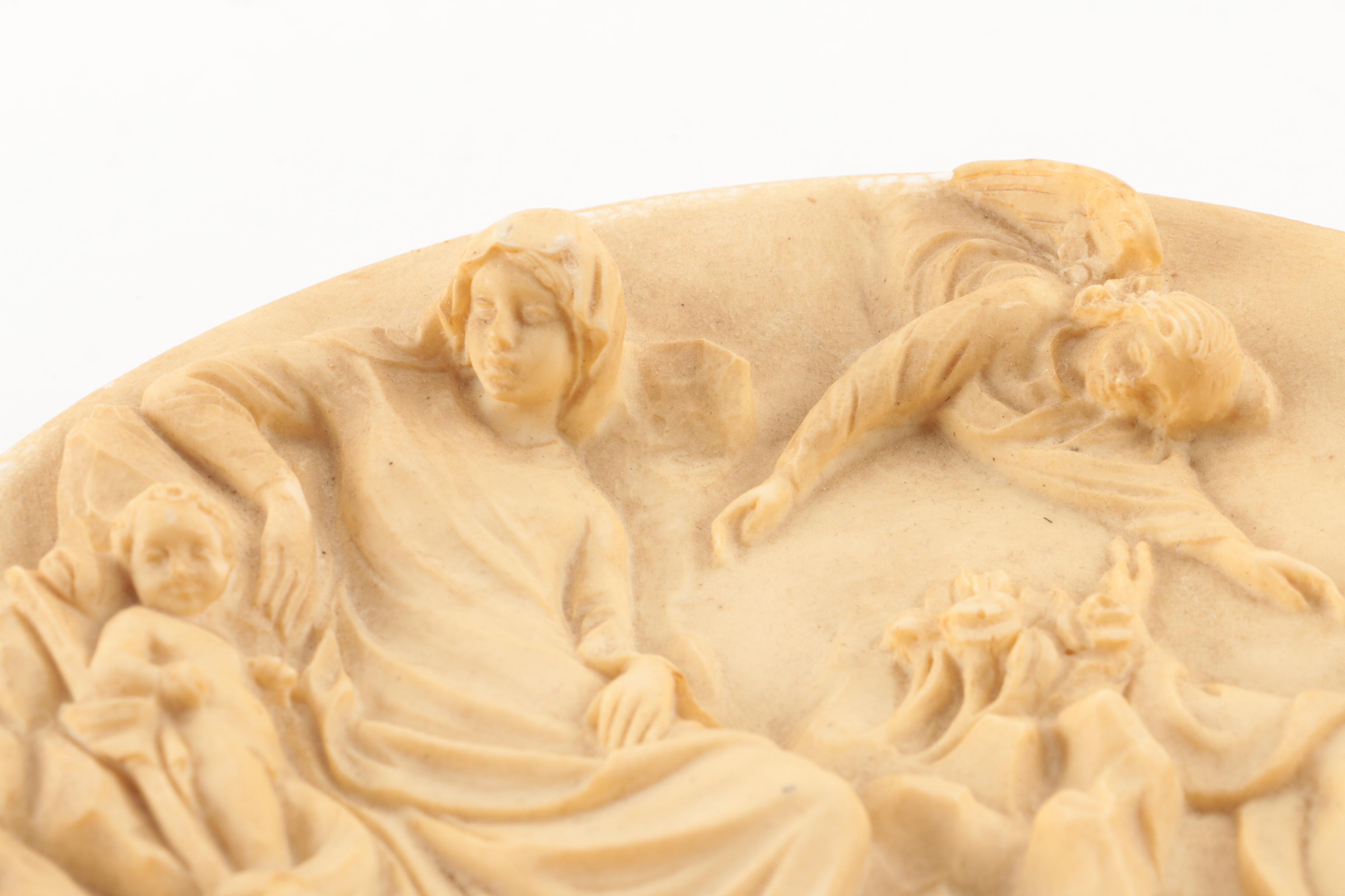 Vintage Alberto Santangela Limited Edition Cast Alabaster Plate "La Nativita"