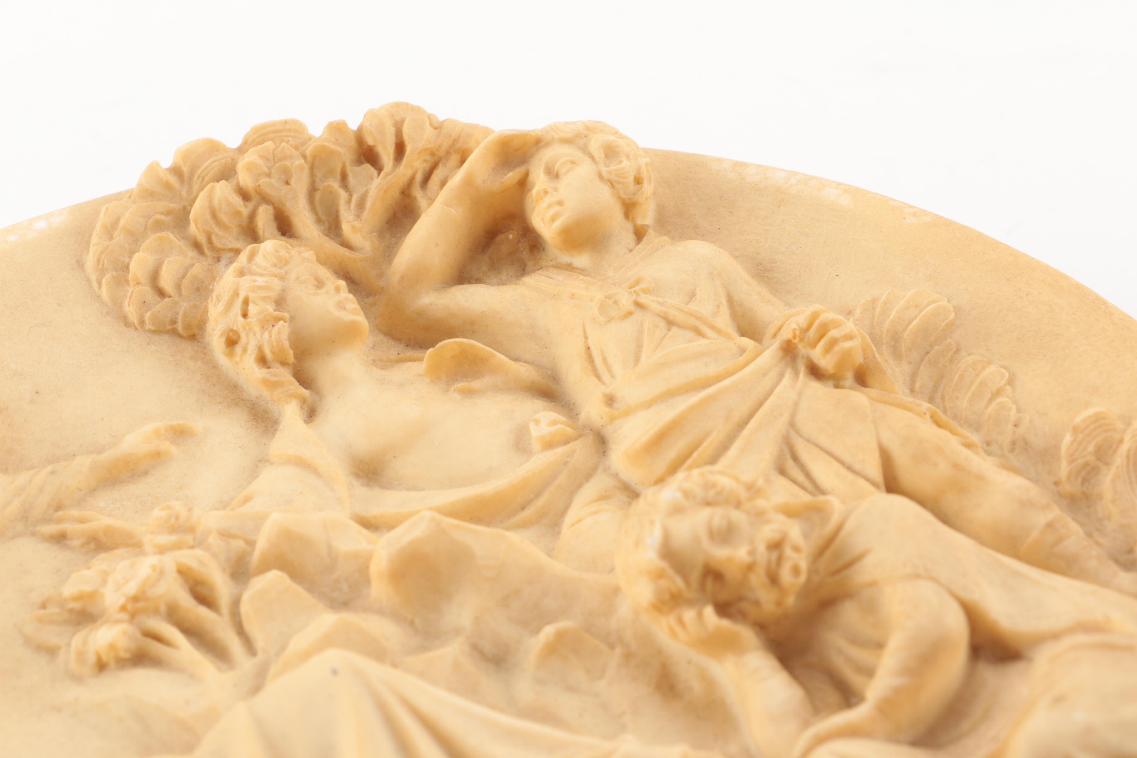 Vintage Alberto Santangela Limited Edition Cast Alabaster Plate "La Nativita"