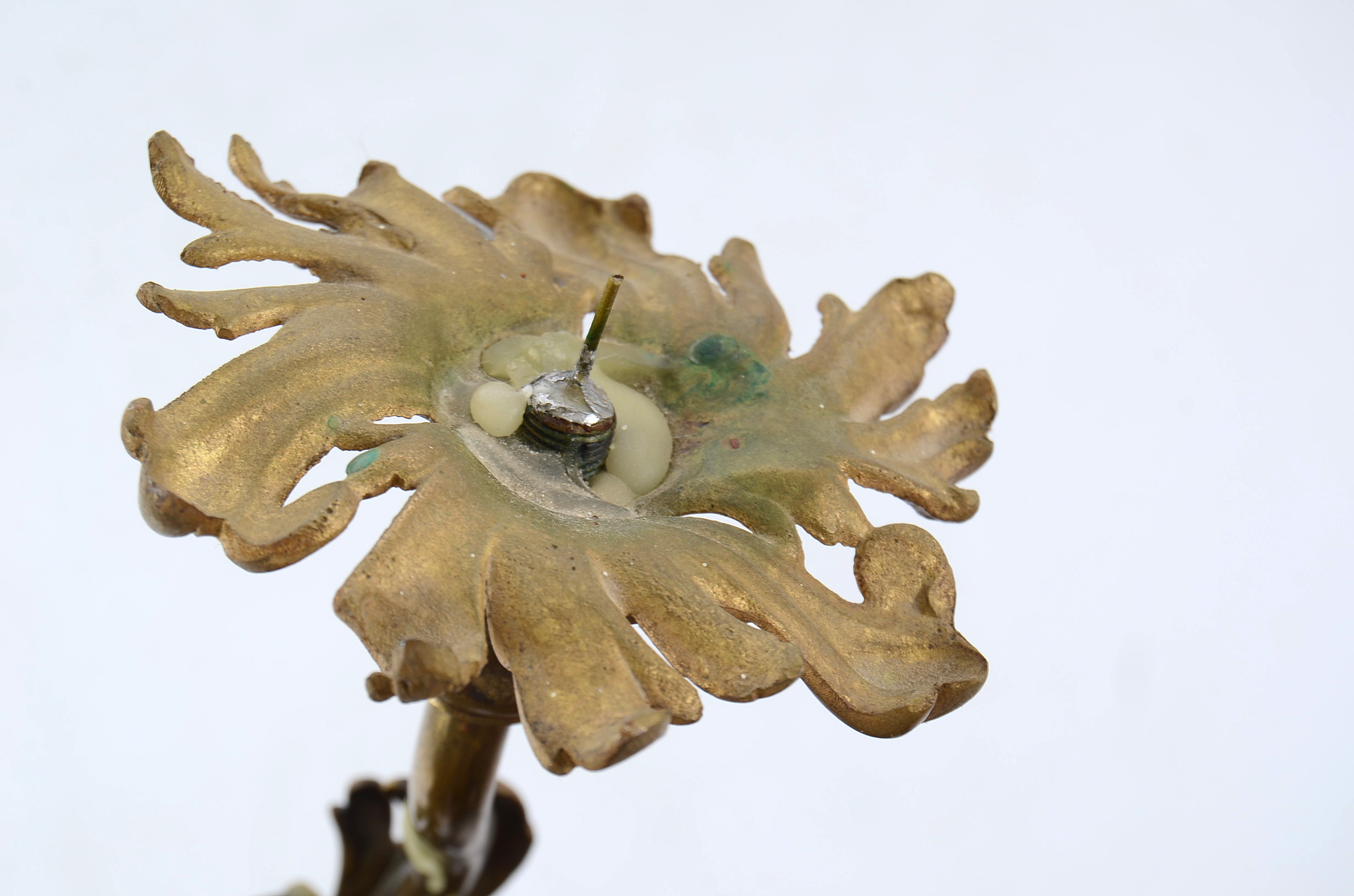 Pair of Gilt Brass Rococo Wall Sconces