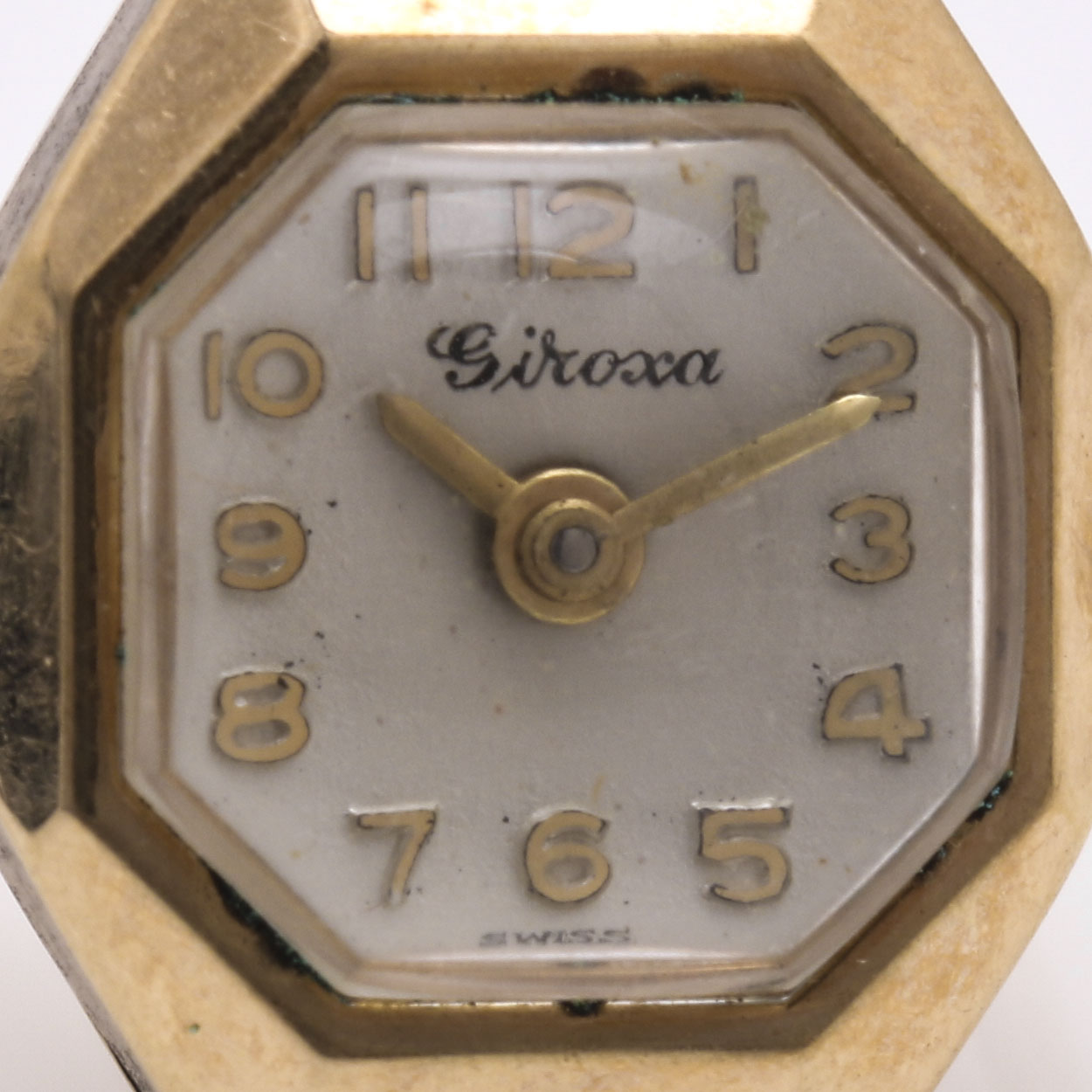 Giroxa 10K Yellow Gold Ring Watch