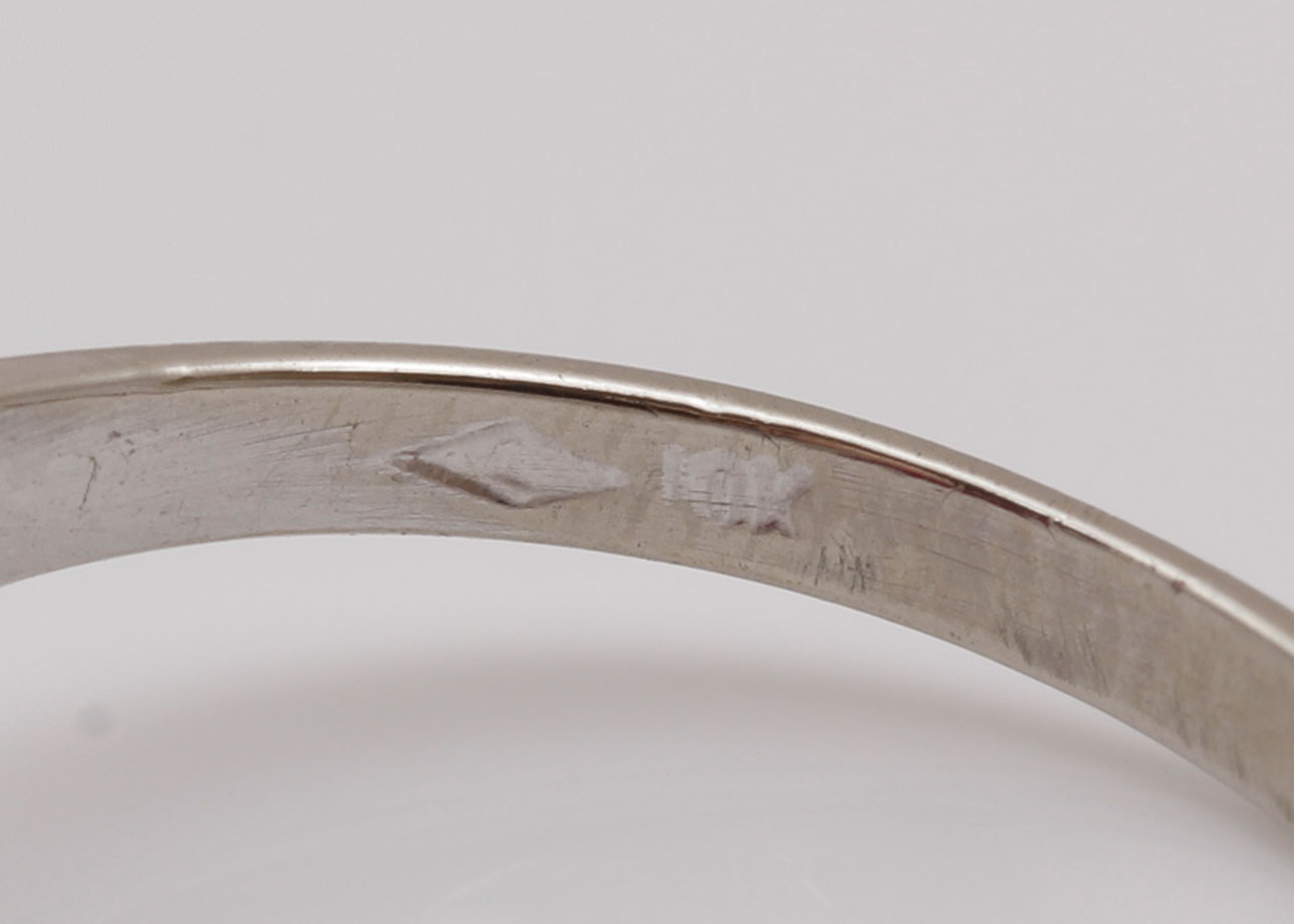 10K White Gold Synthetic Ruby Ring