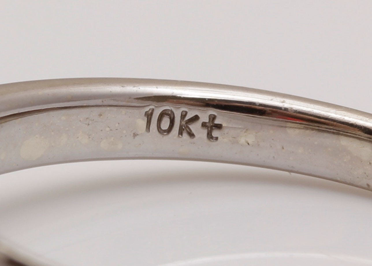 10K White Gold Diamond Ring