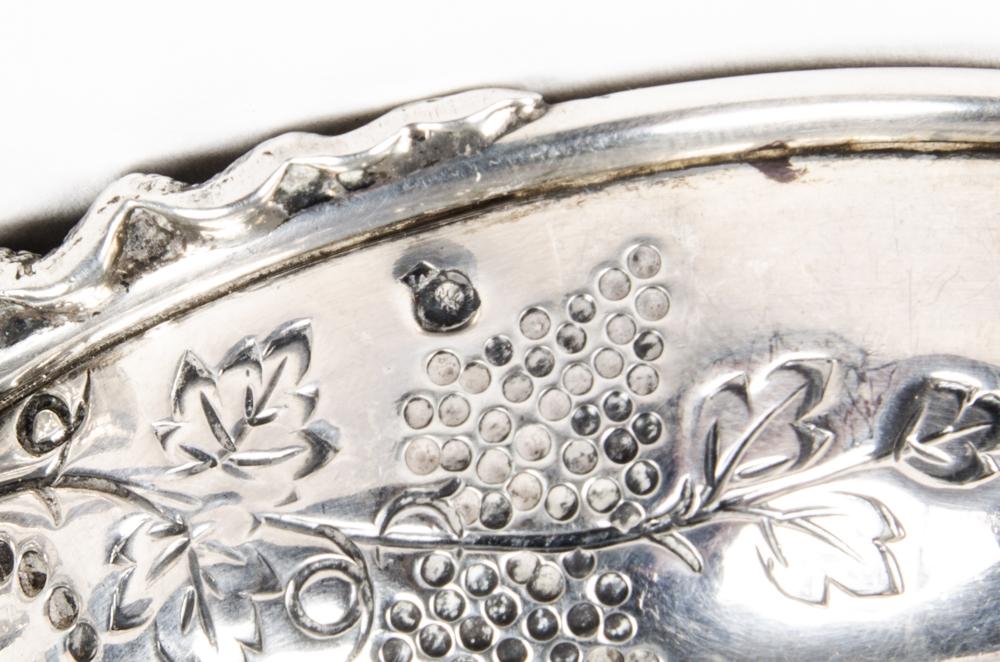 Five Small Sterling Silver Tastevins with Snake Handles