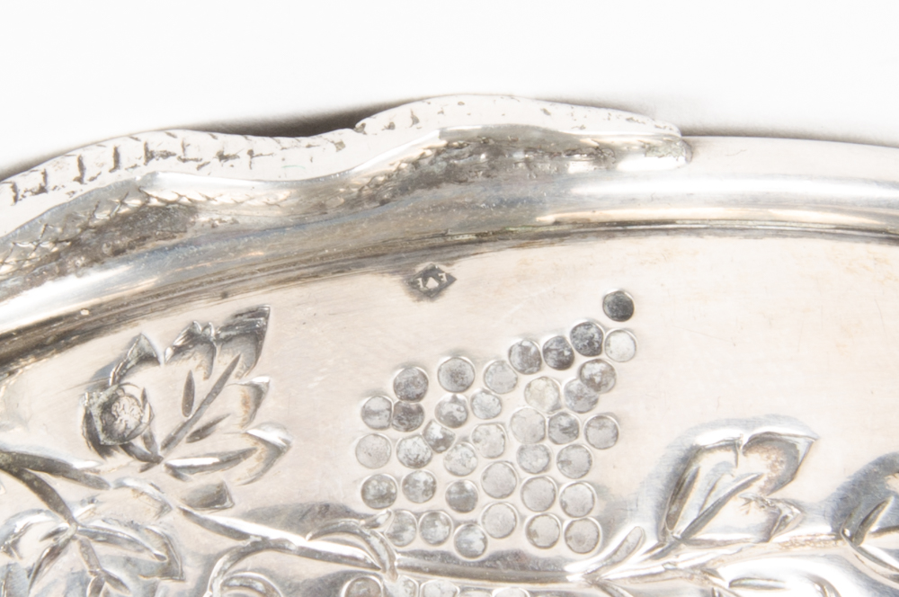 Five Small Sterling Silver Tastevins with Snake Handles