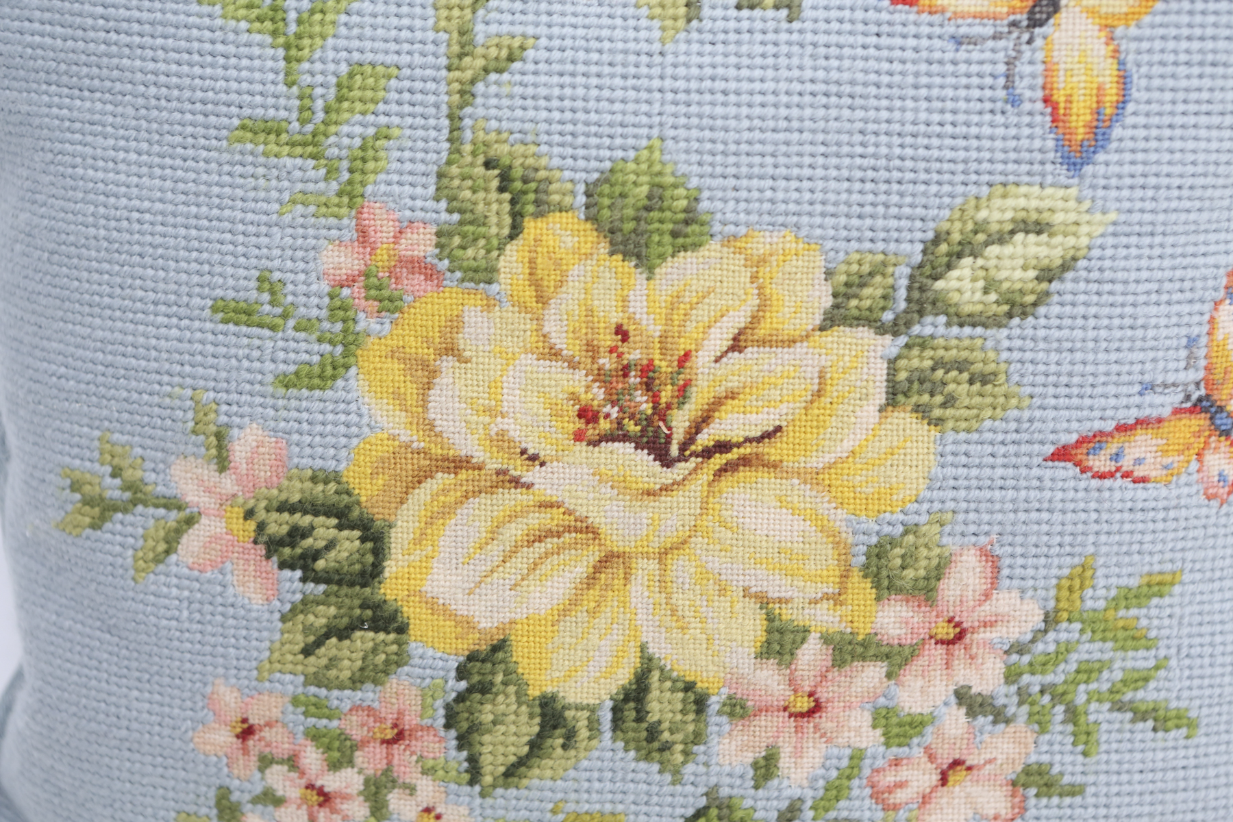 Three Needlepoint Throw Pillows