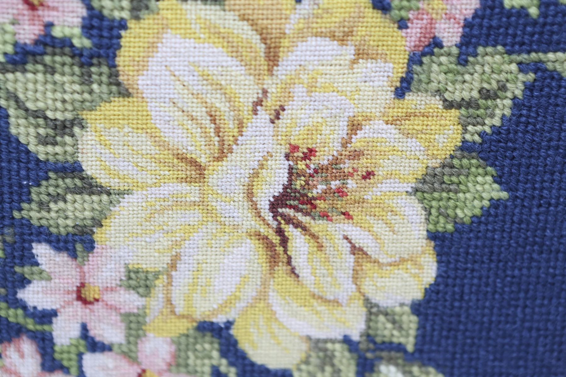 Three Needlepoint Throw Pillows