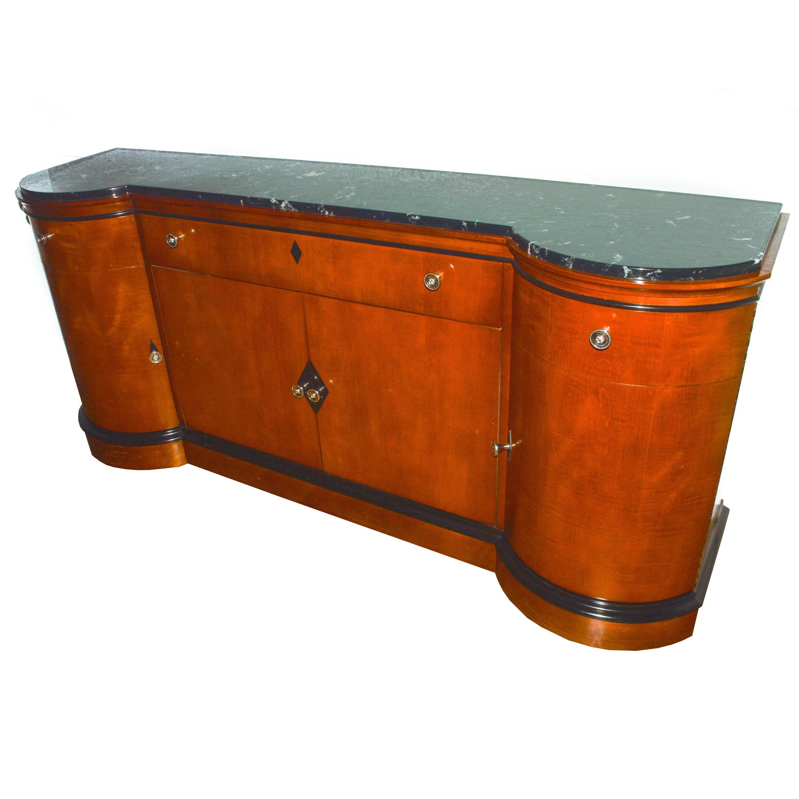 National Mt. Airy Furniture Co. Biederman Style Walnut Server With Granite Top