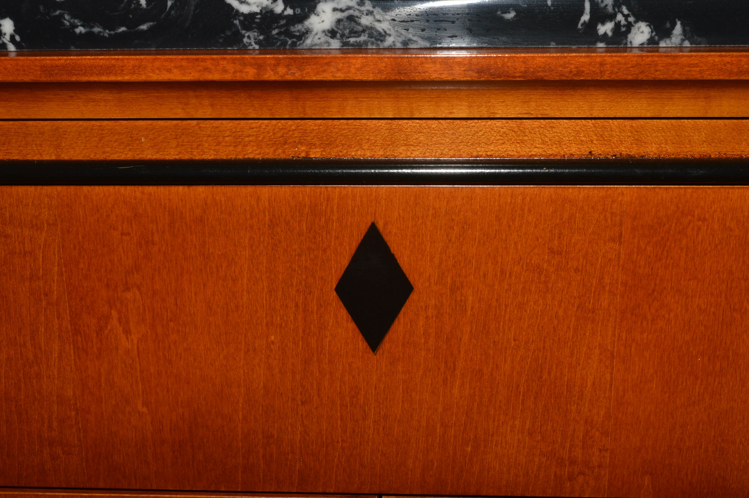 National Mt. Airy Furniture Co. Biederman Style Walnut Server With Granite Top