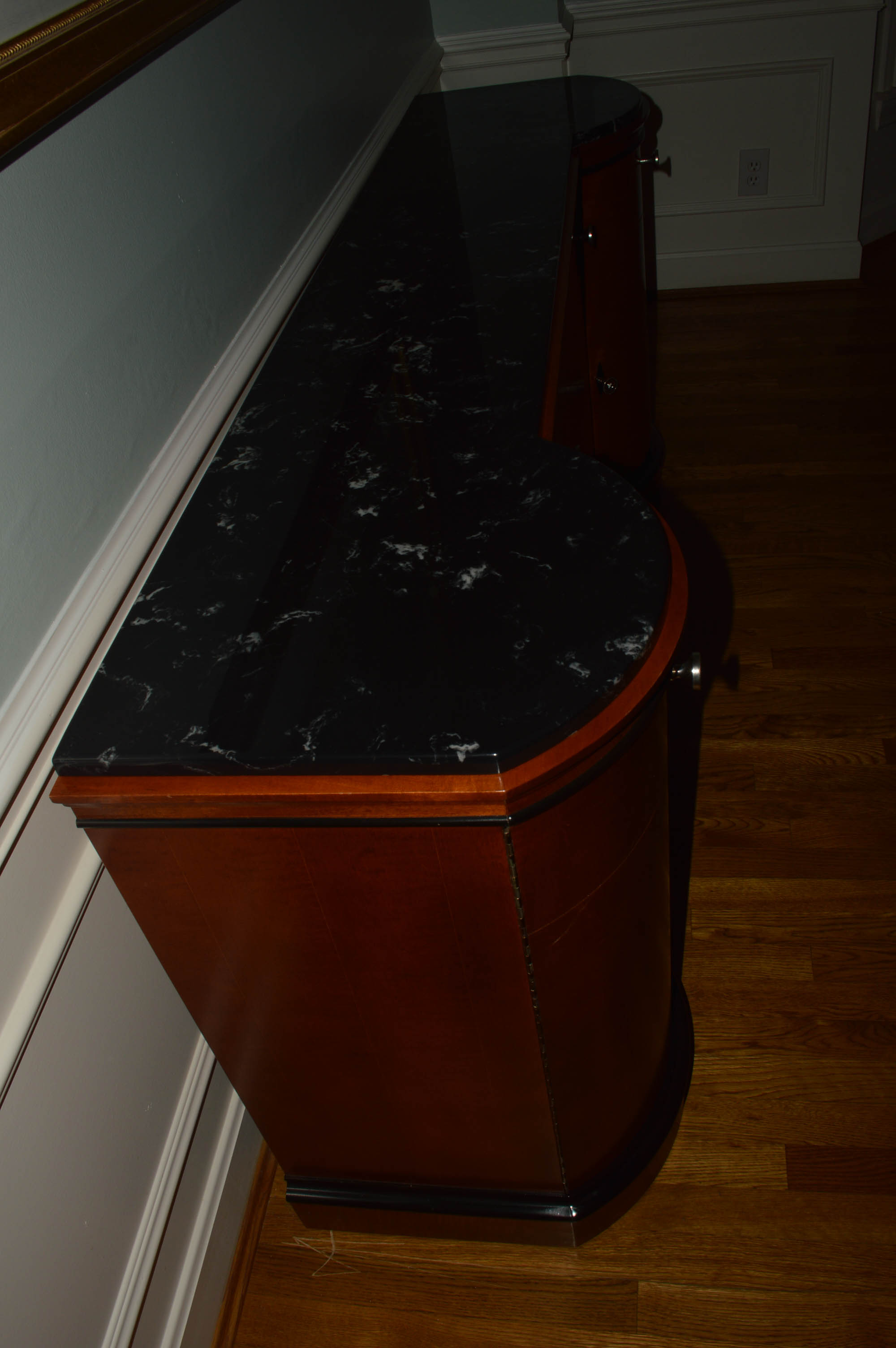 National Mt. Airy Furniture Co. Biederman Style Walnut Server With Granite Top