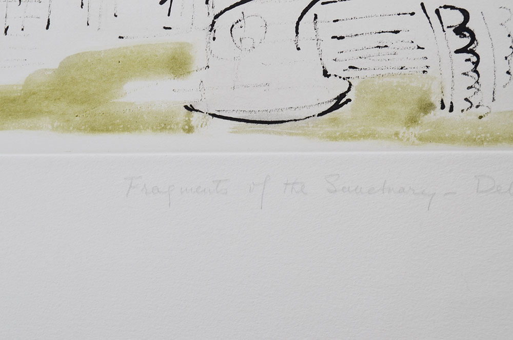 Anne Poor Signed Limited Edition Etching "Fragments of the Sanctuary - Delos"