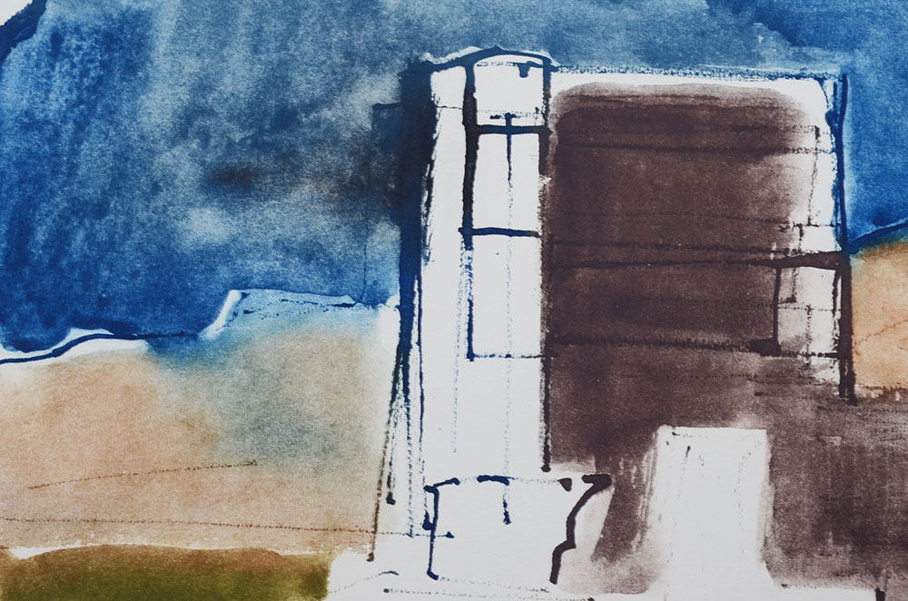 Anne Poor Signed Limited Edition Etching "Fragments of the Sanctuary - Delos"