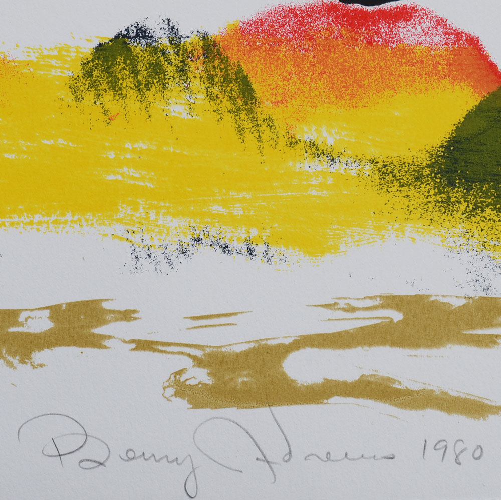 Benny Andrews Signed Limited Edition Hand-Pulled 1980 Color Lithograph "Moving On"