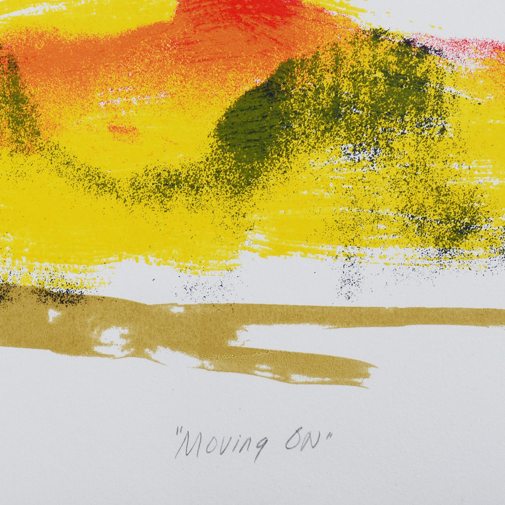 Benny Andrews Signed Limited Edition Hand-Pulled 1980 Color Lithograph "Moving On"