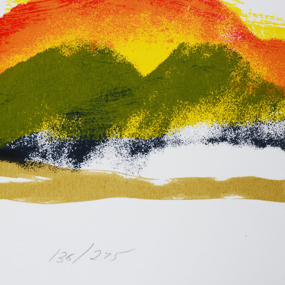 Benny Andrews Signed Limited Edition Hand-Pulled 1980 Color Lithograph "Moving On"