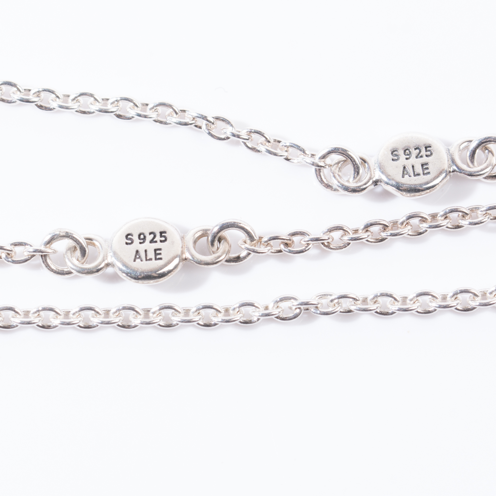 Pandora Sterling Silver Three-Strand Lariat Necklace