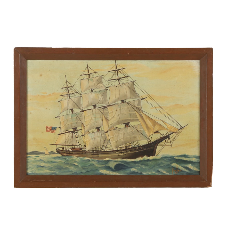 Forbes Oil Painting on Canvas Nautical Scene