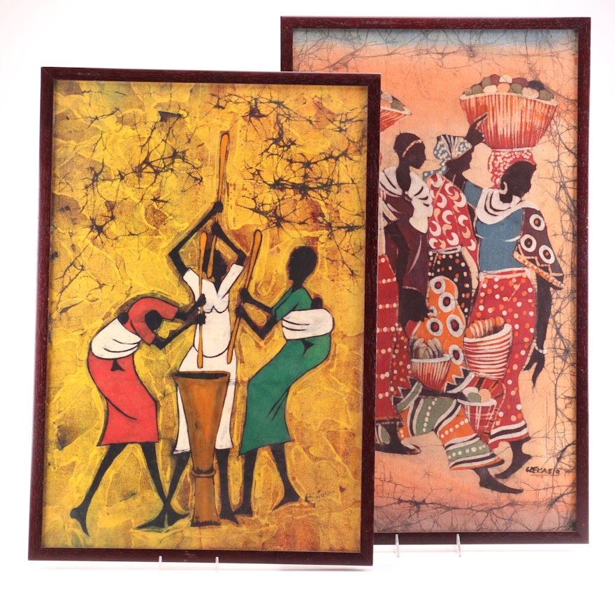 African Style Batiks of Gatherings