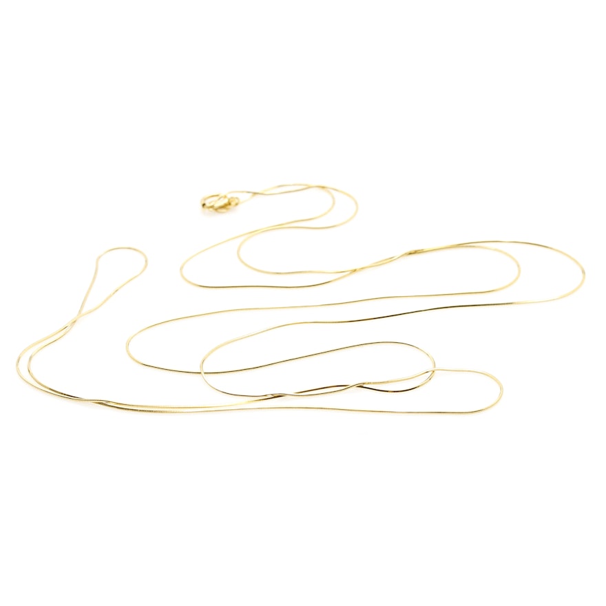 14K Yellow Gold Milor Hexagonal Serpentine Necklace