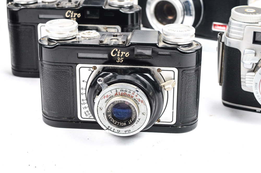 Vintage Kodak and Graflex Ciro 35mm Camera Collection