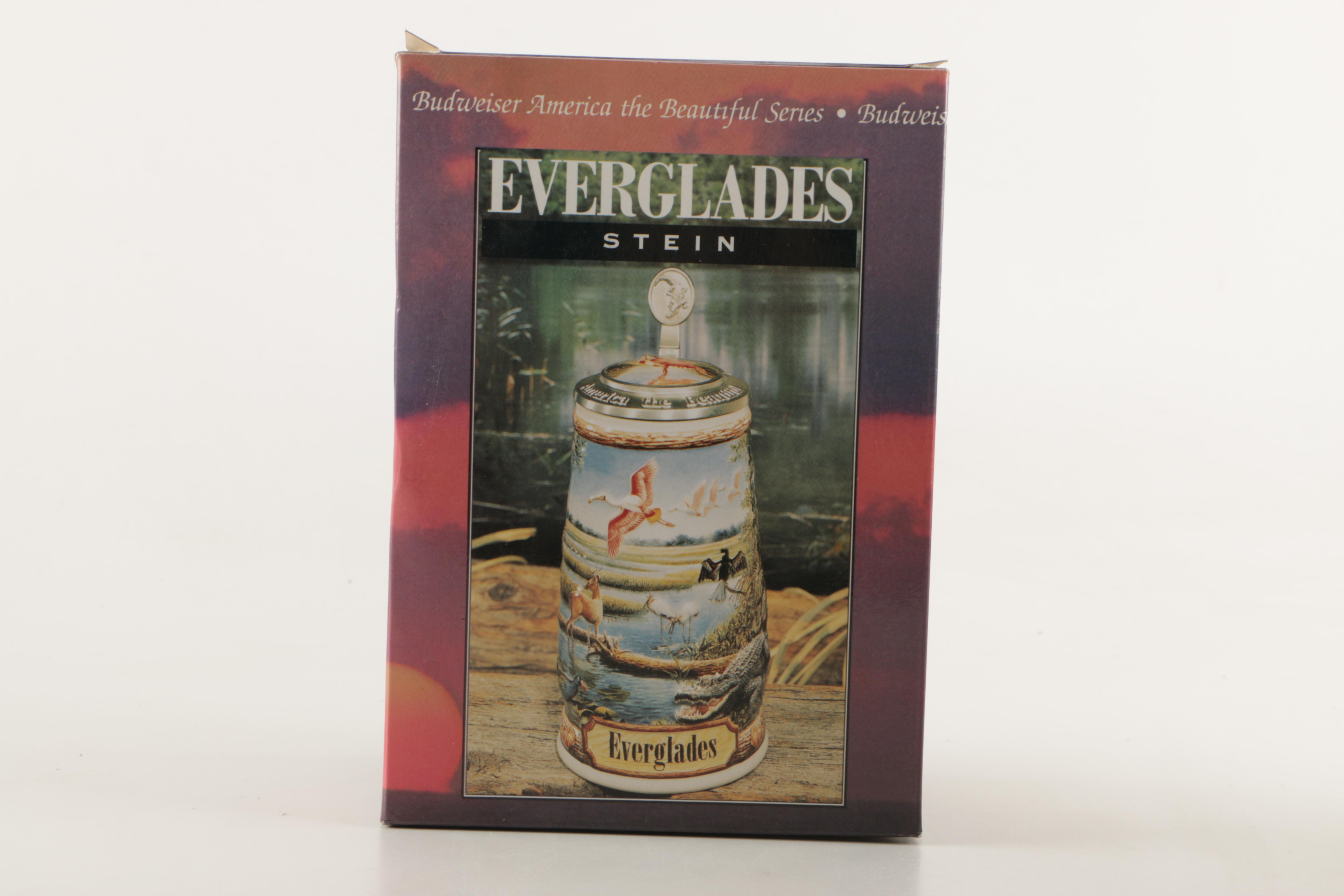 Set of Four Budweiser "America the Beautiful Series" Beer Steins