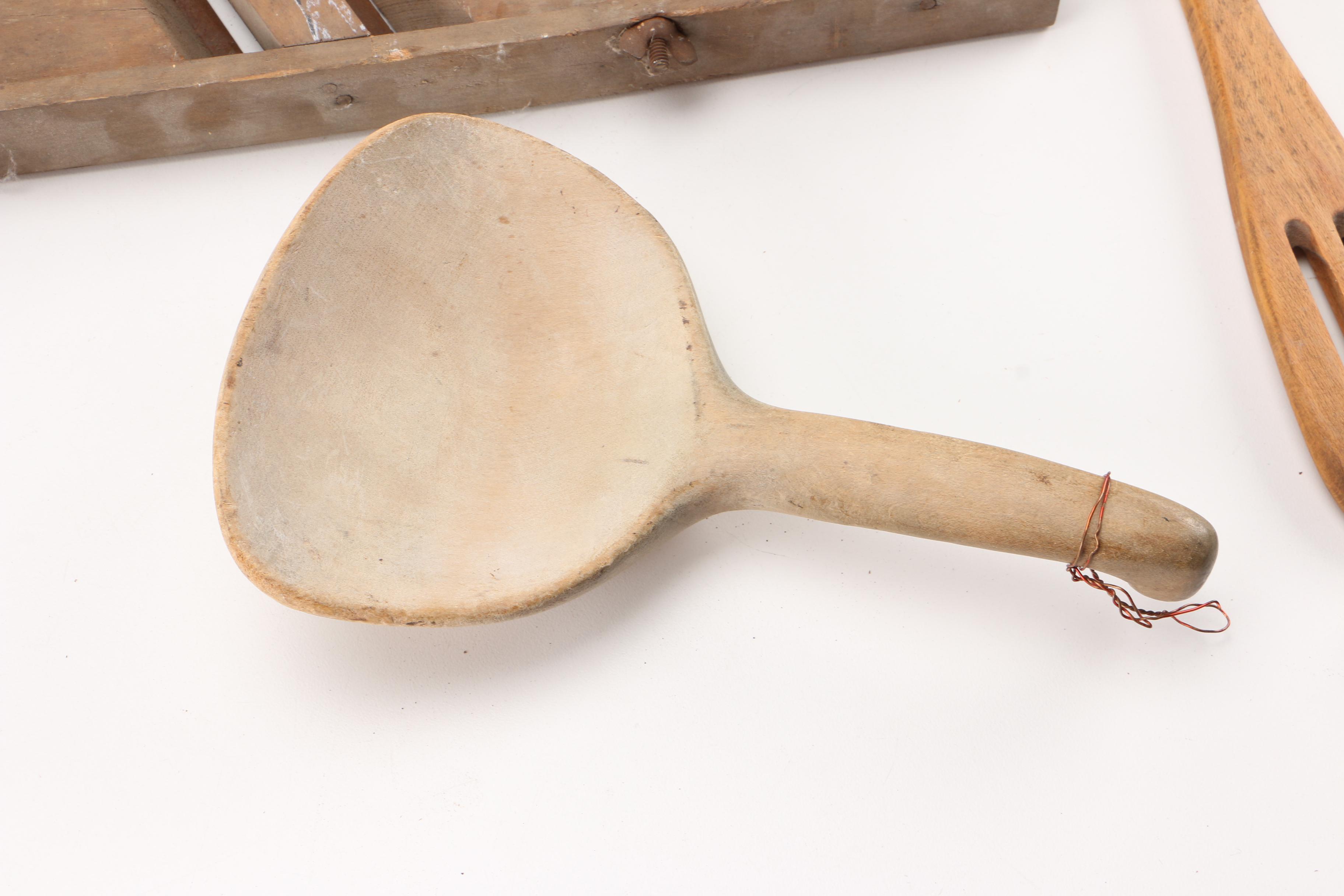 Vintage Wooden Decorative Tools