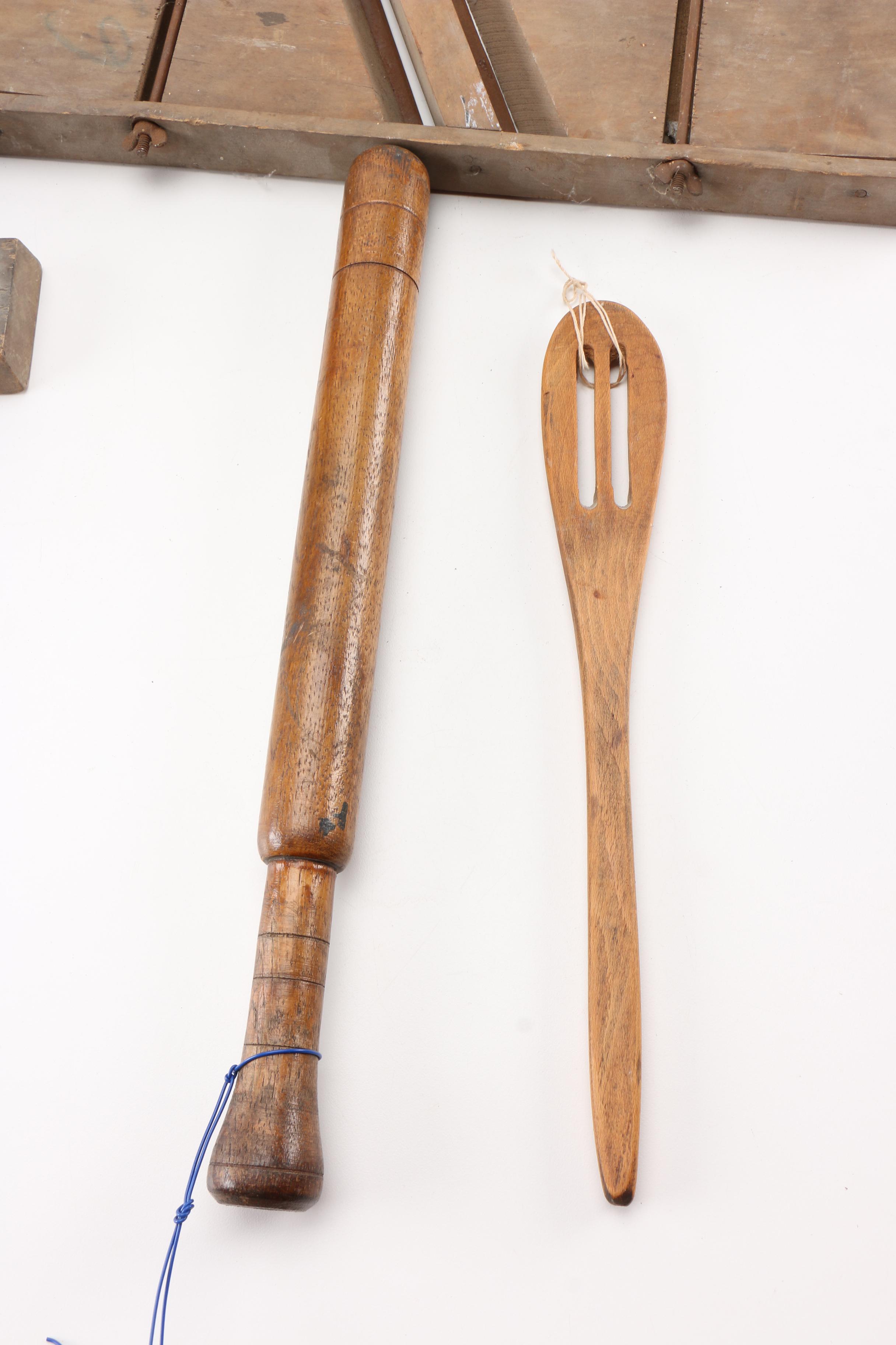 Vintage Wooden Decorative Tools