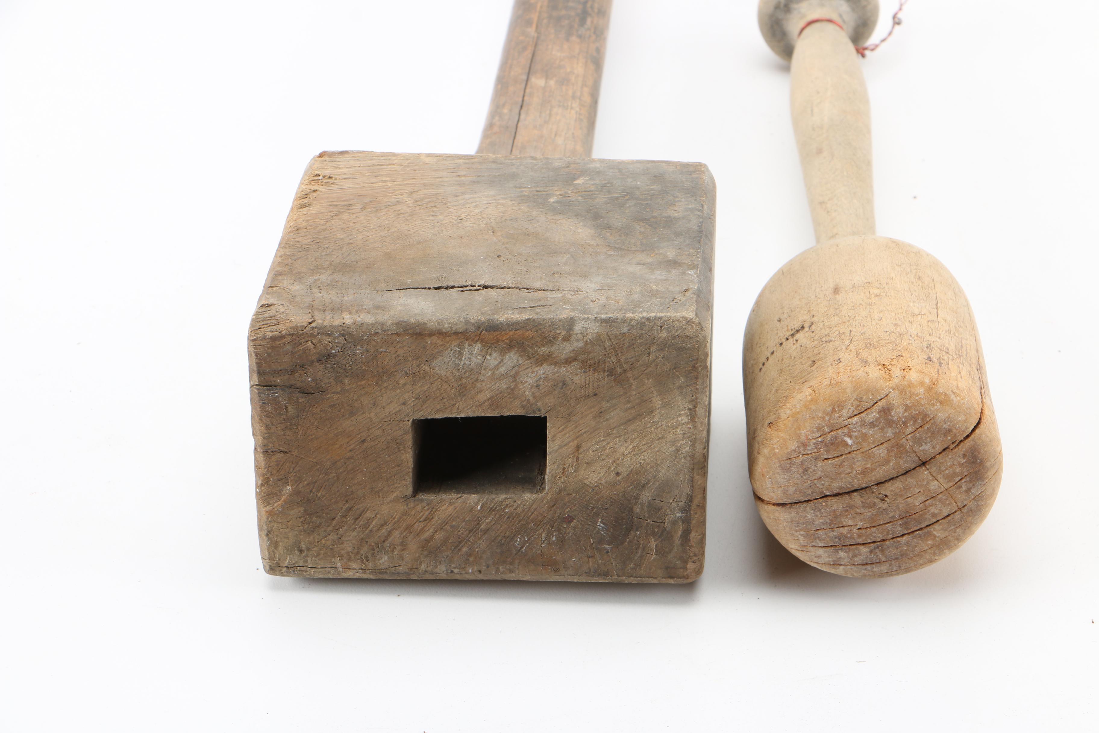 Vintage Wooden Decorative Tools