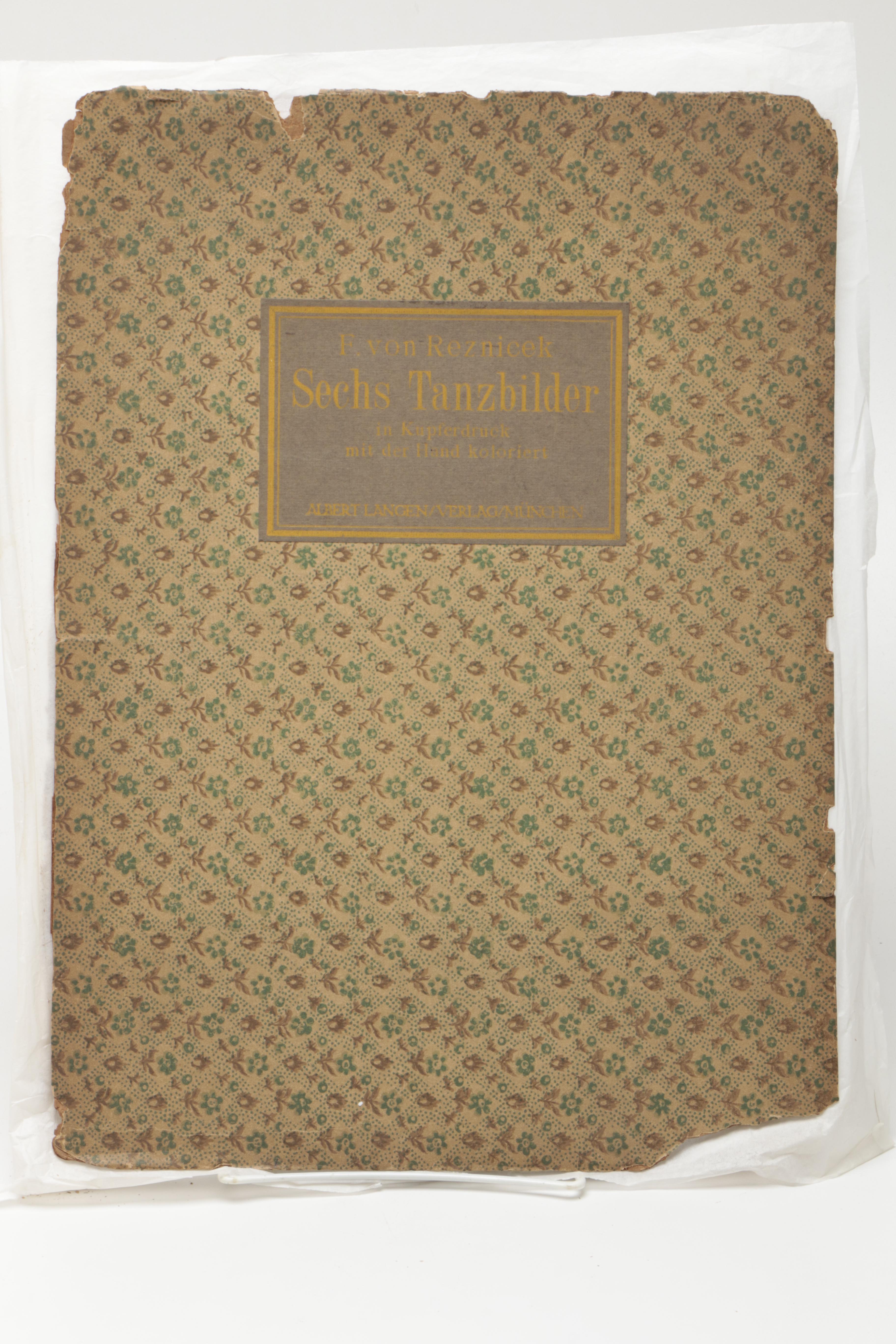 Hand-Colored Copperplate Engravings After Ferdinand von Řezníček's "Sechs Tanzbilder"